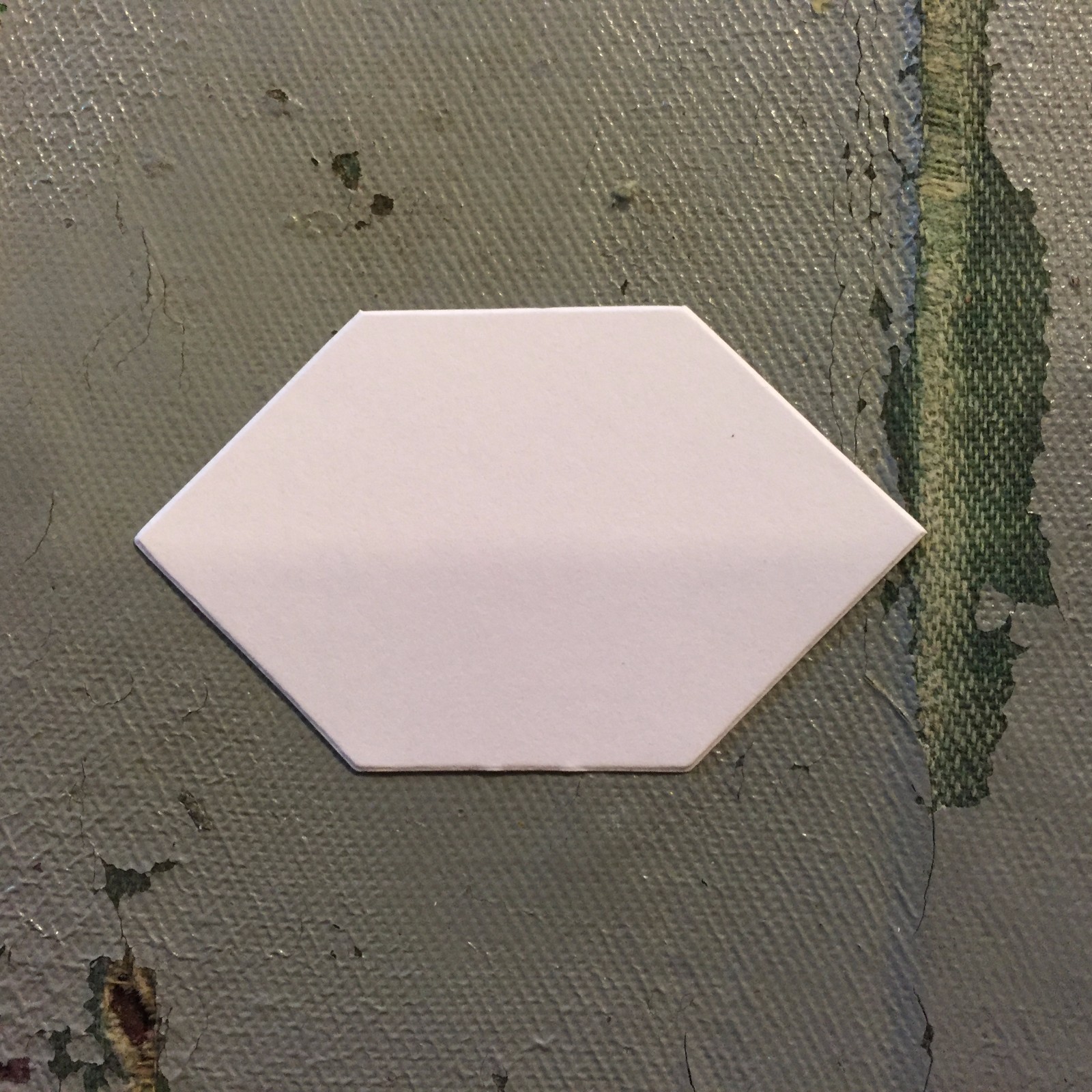 1 1/2- inch Elongated Hexagon 350 shape English Paper Piecing Template ALLQUILTY