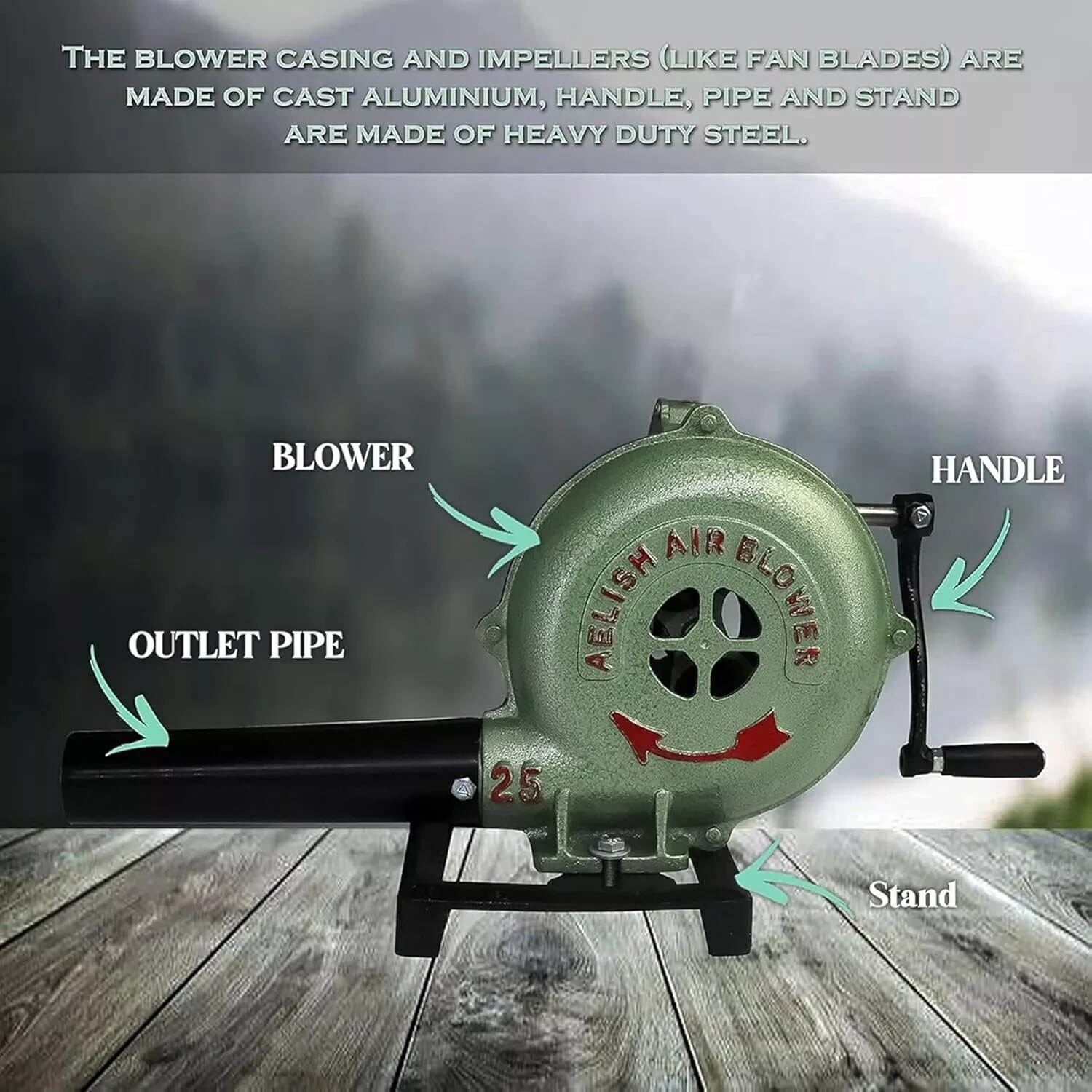 Hand Crank Blacksmith Forge Blower Manual Fan