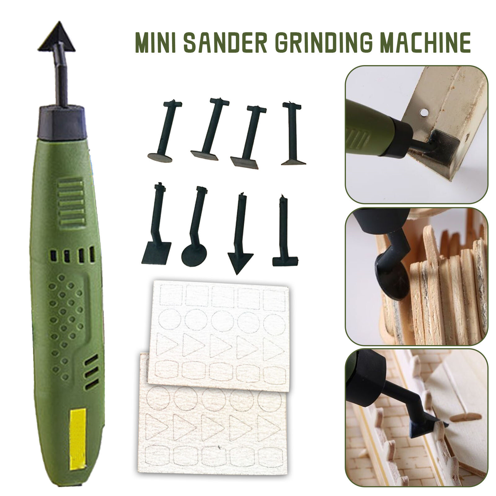 Pen Type Mini Sander Grinding Machine US Adapter Superfine Sander Etching Pen