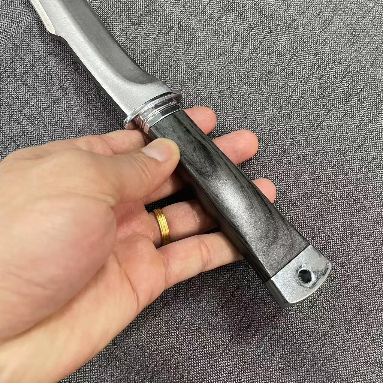 Multifunctional Outdoor Tactical Wooden Handle Survival Folding Portable Knife