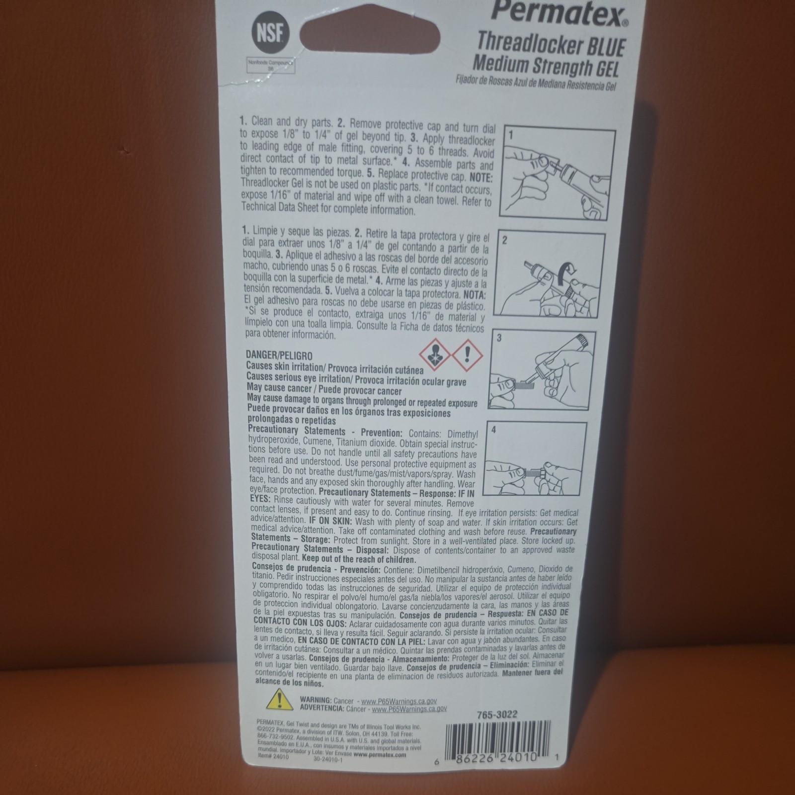 Permatex® 24010 - 10g Medium Strength Threadlocker Blue Gel