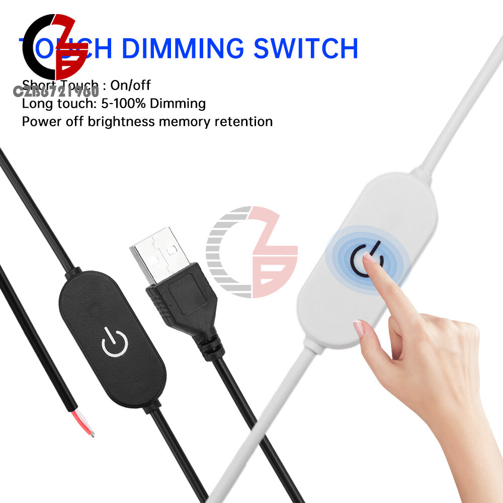 2A Touch Switch Controller USB /  DC Dimmer Switch Cable for LED Strip Light