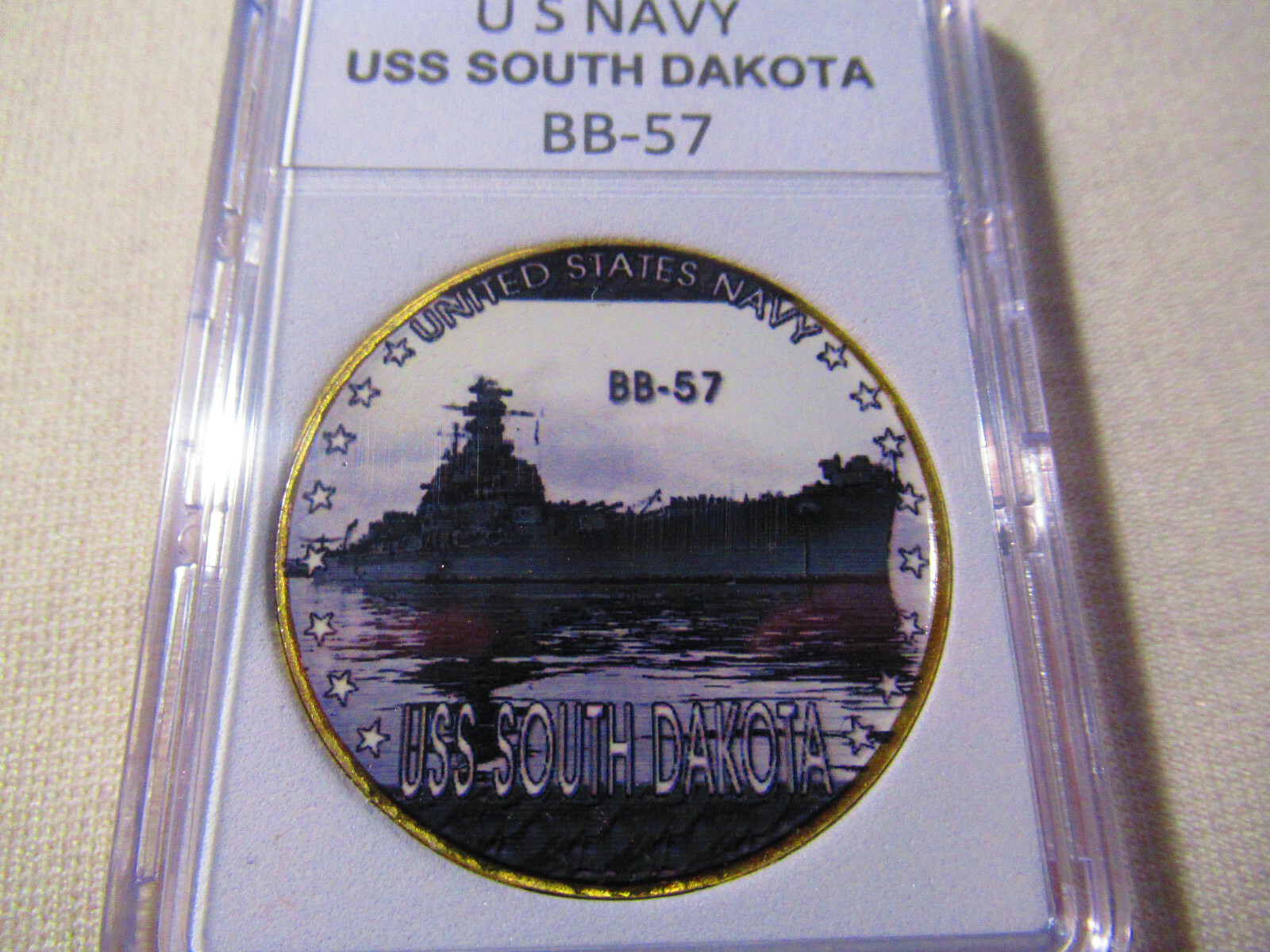 US NAVY - USS SOUTH DAKOTA / BB-57 Challenge Coin