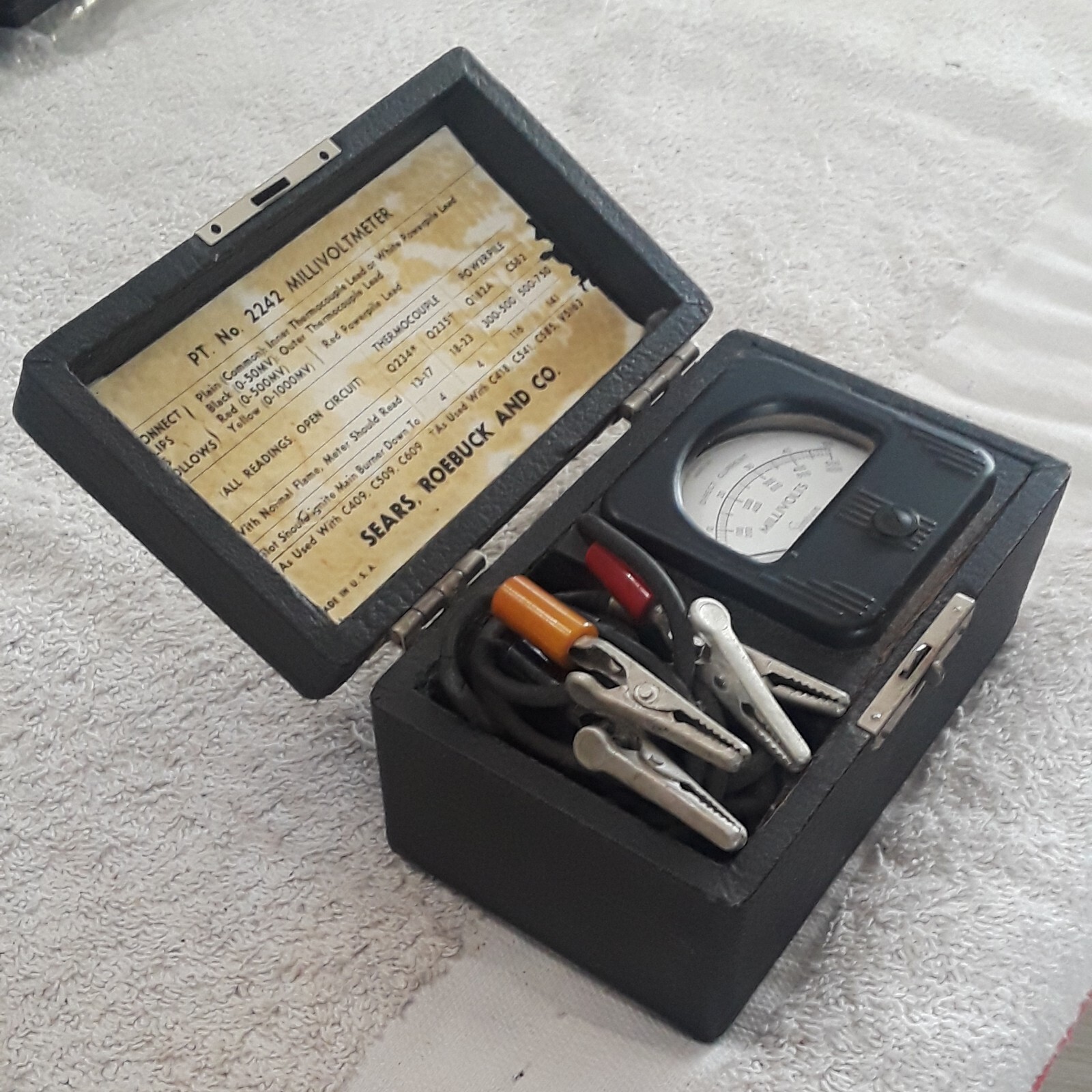 Vintage Sears 2242 Millivoltmeter - Made by Simpson