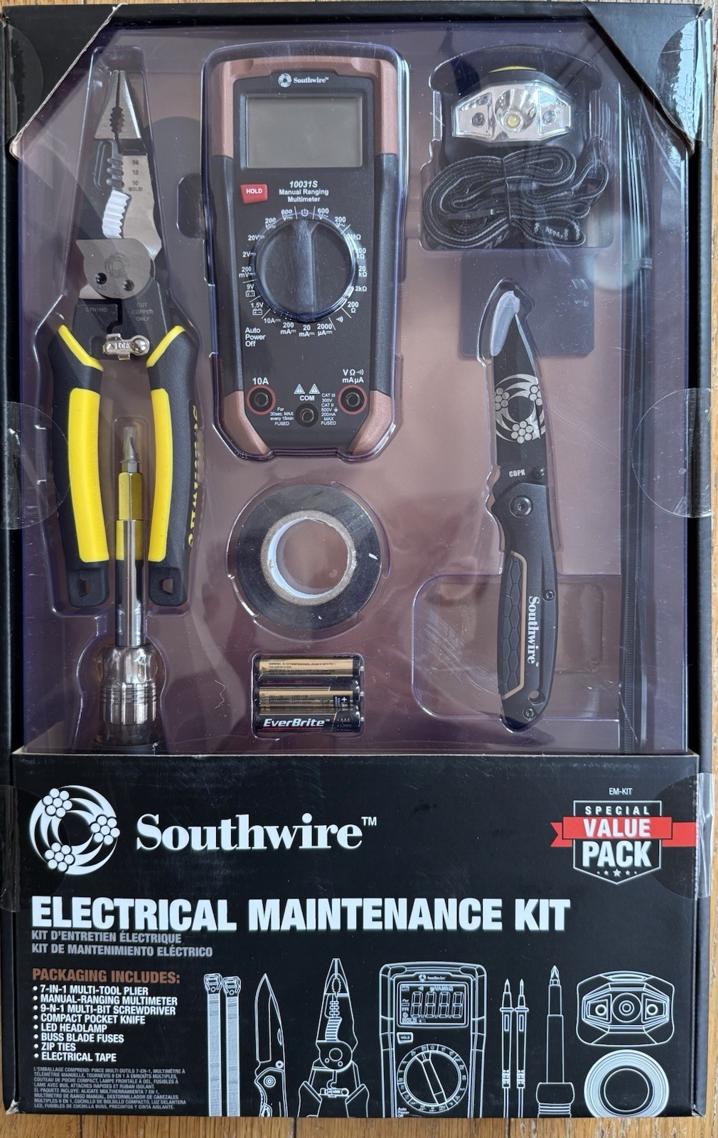 Southwire EM-KIT Electrical Maintenance Tool Kit. Brand New