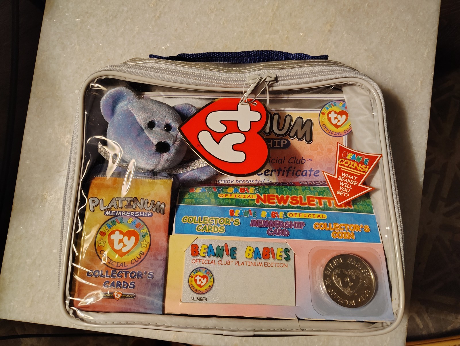 TY Beanie Babies Official Club Platinum Edition 1999 Membership Kit SEALED/NEW