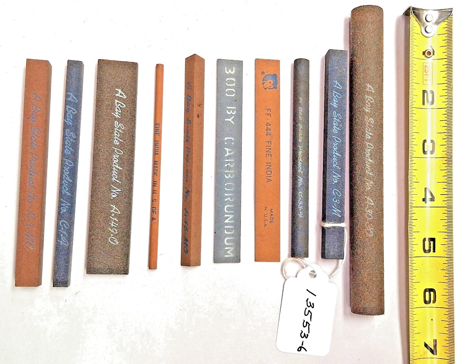 Baystate Machinist's India Stones, assortment types & Geometry of 10 Stones, USA