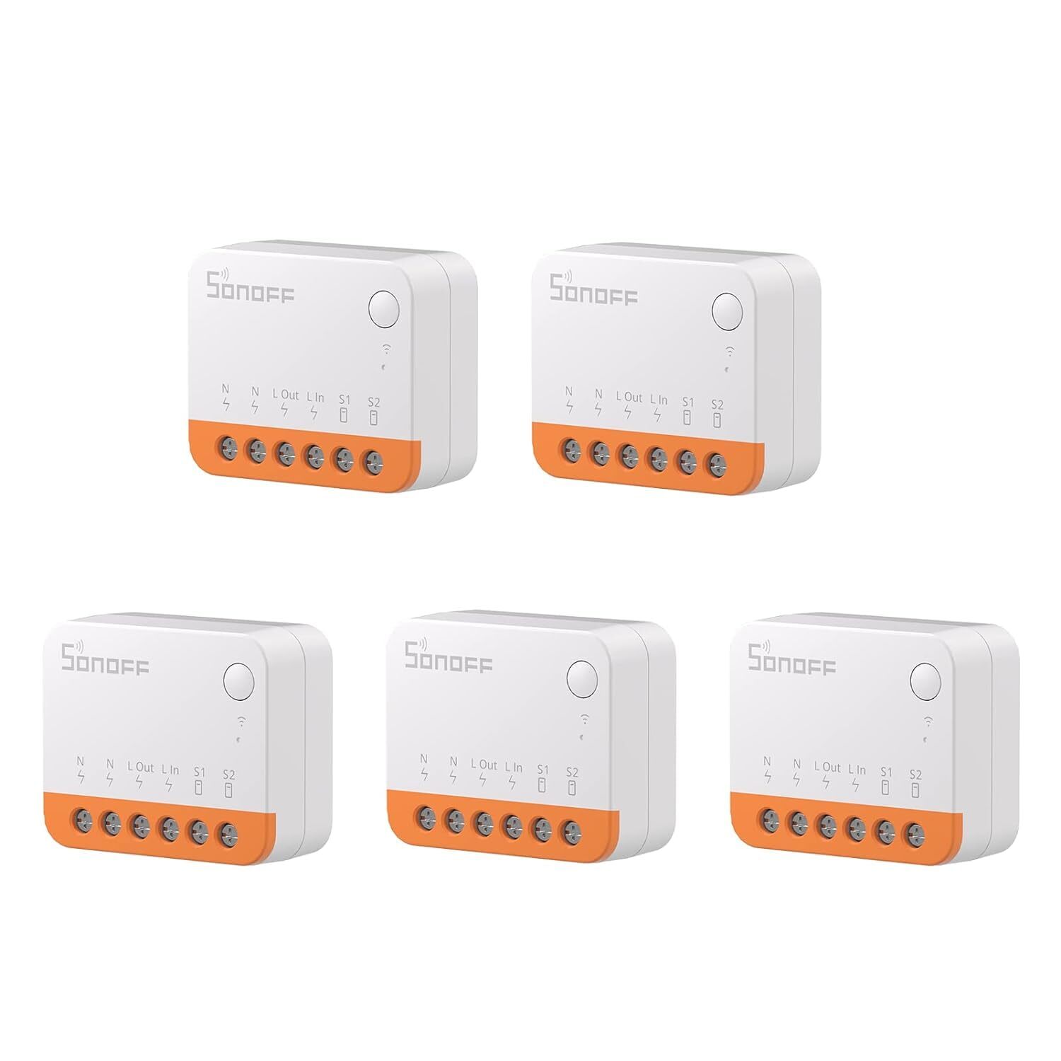 1-5x SONOFF MINI R4 WiFi Smart Switch 2-Way, DIY Smart Switch, APP Voice Control