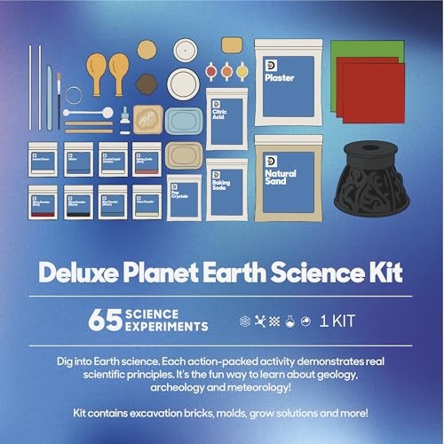 Discovery Planet Earth Science Kit – 65 Experiment STEM Lab for Kids| Includes