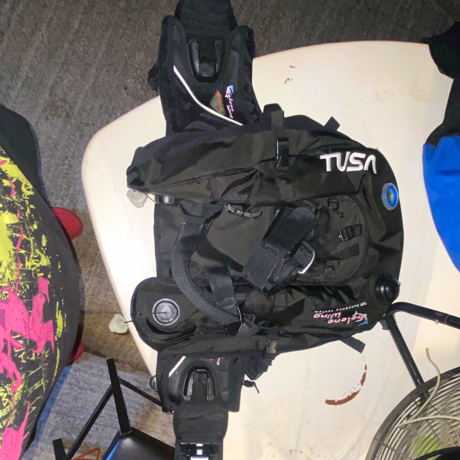 TUSA Selene Wing Scuba Diving BCD Buoyancy Compensator Black