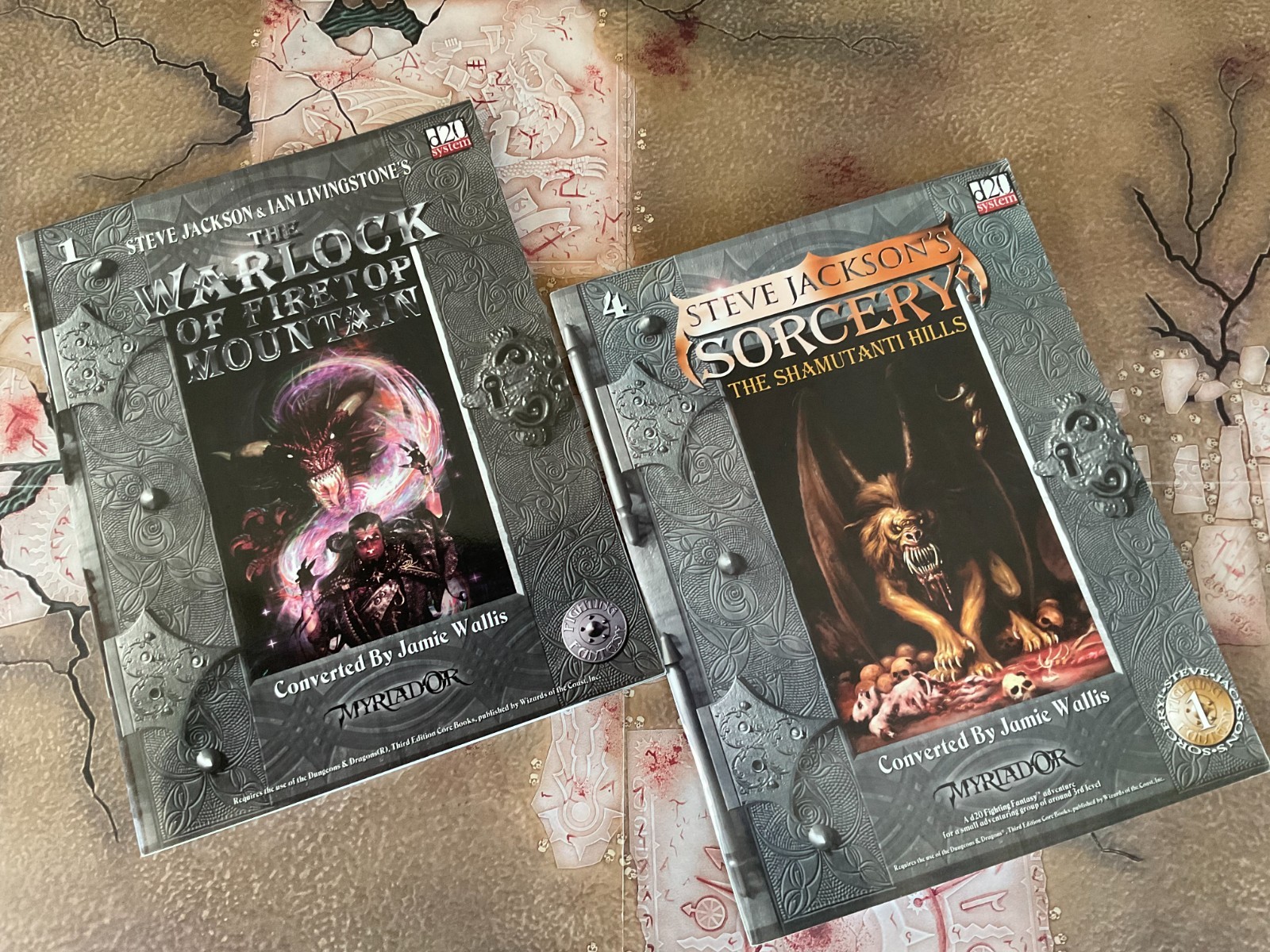 Steve Jackson's SORCERY! Fighting Fantasy d20 rpg lot #1 Warlock #4 Shamanuti PB