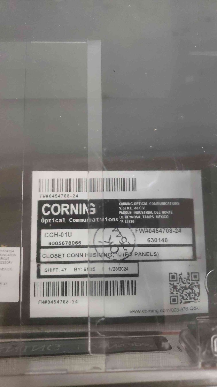 Corning Closet Conn Housing, 1U (F/12 Panels) CCH-01U (SKU: 111638)