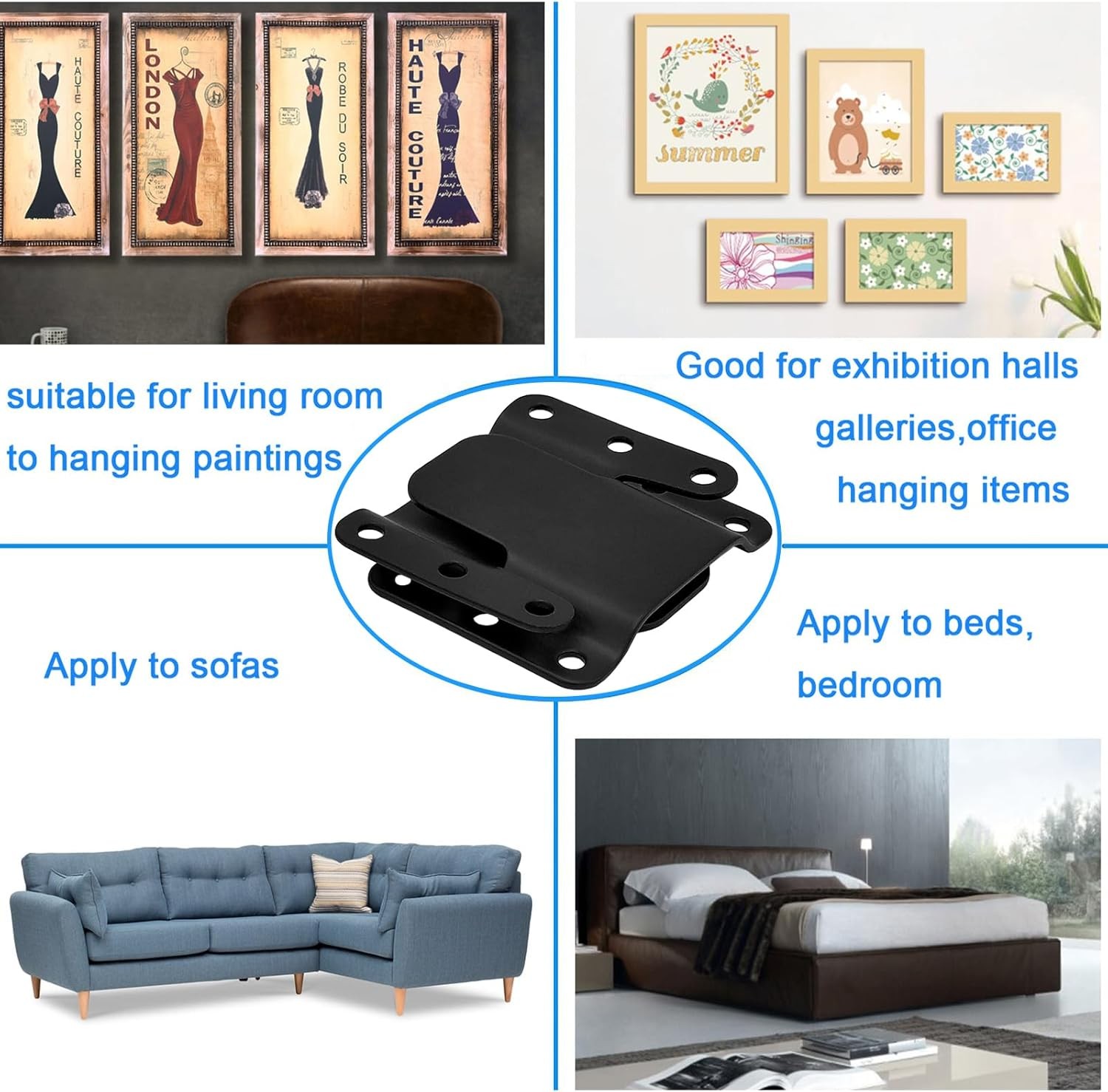 Sectional Couch Metal Connectors 4 Pcs Universal Sofa Interlocking Furniture