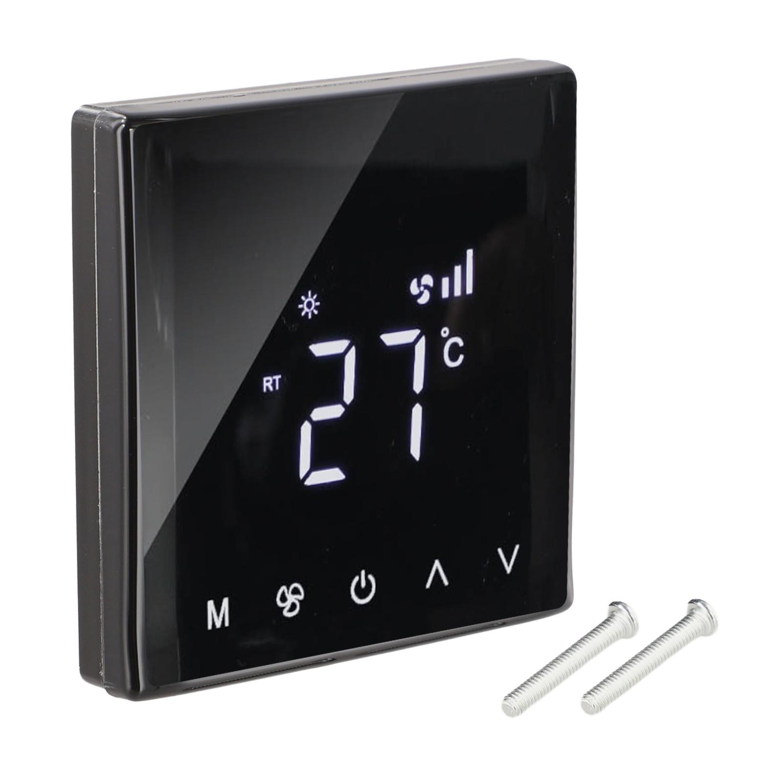 Smart Thermostat Home Climate Control Curved Screen Design For Home Use