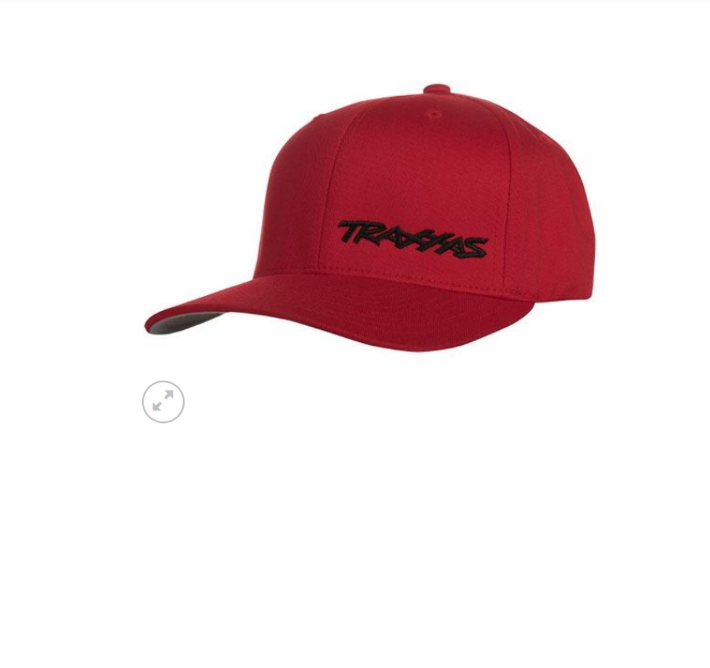 Traxxas Unisex Flex Hat Curve Bill Red/Black Logo Size L/XL (1187-RBL-LXL)