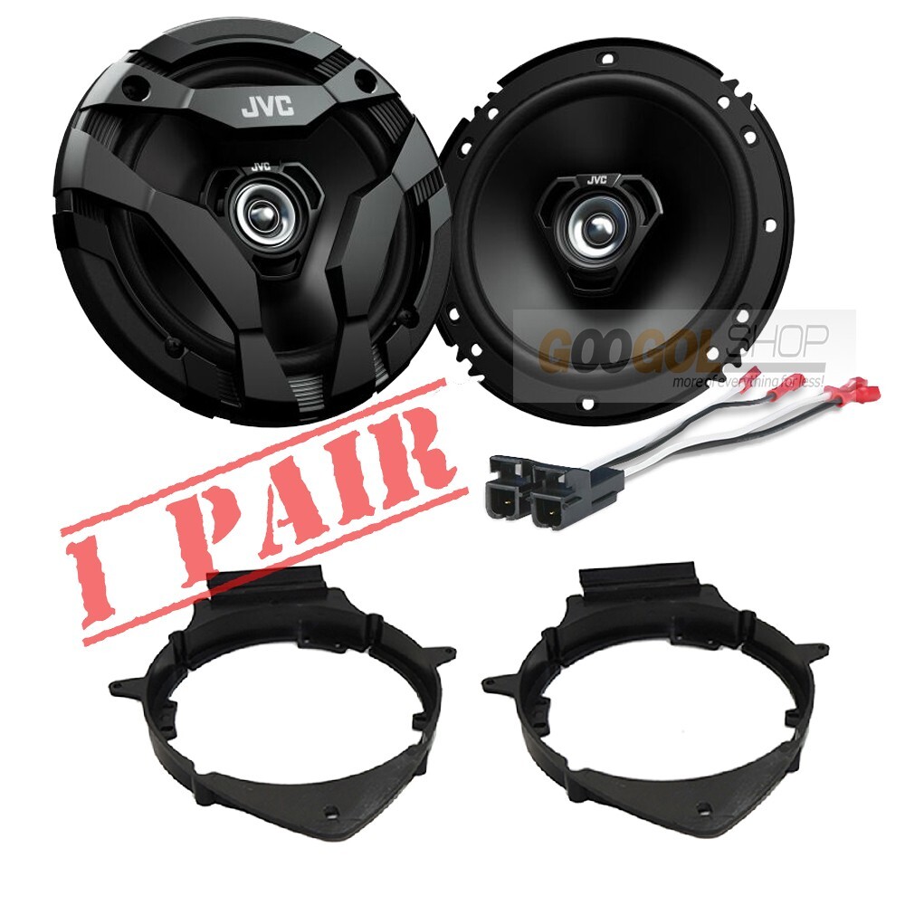 JVC 6.5" 300W 2-Way speakers Truck Front OR Rear Door Speakers with Install Kits