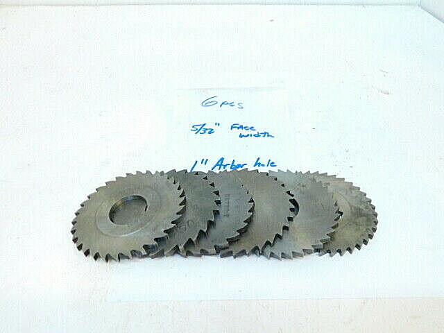 USED 6PCS. USA HSS STRAIGHT TOOTH MILLING CUTTERS