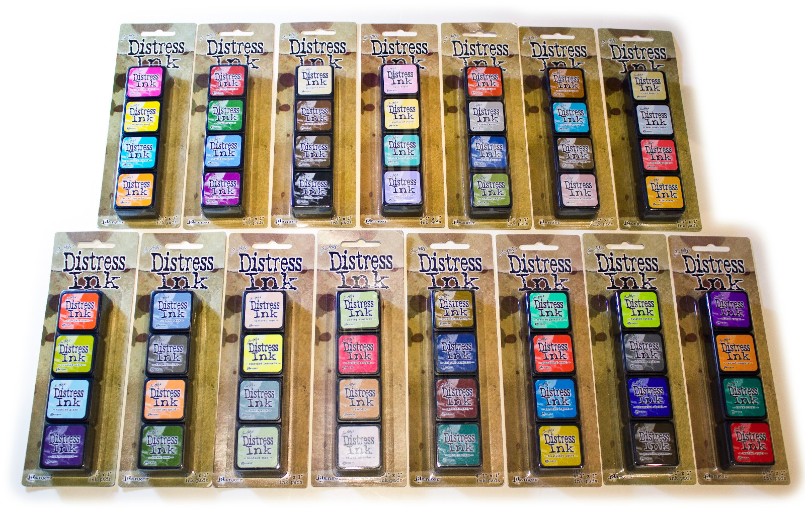 Distress Mini Dye Ink Pads in Sets of 4 - 15 Sets to Choose From
