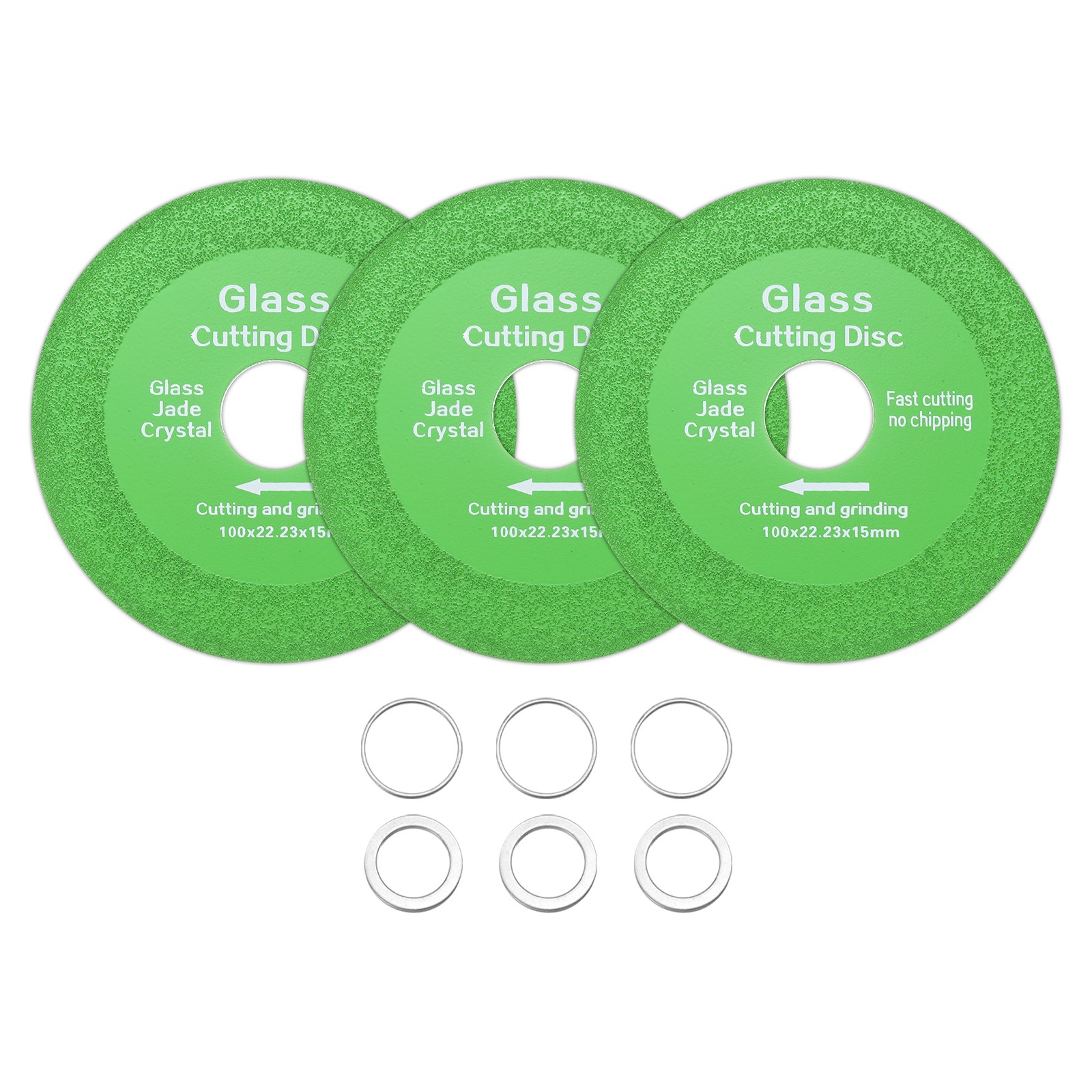 3 Sets Glass Cutting Disc 4" Diamond Cutting Disc with 7/8" Arbor