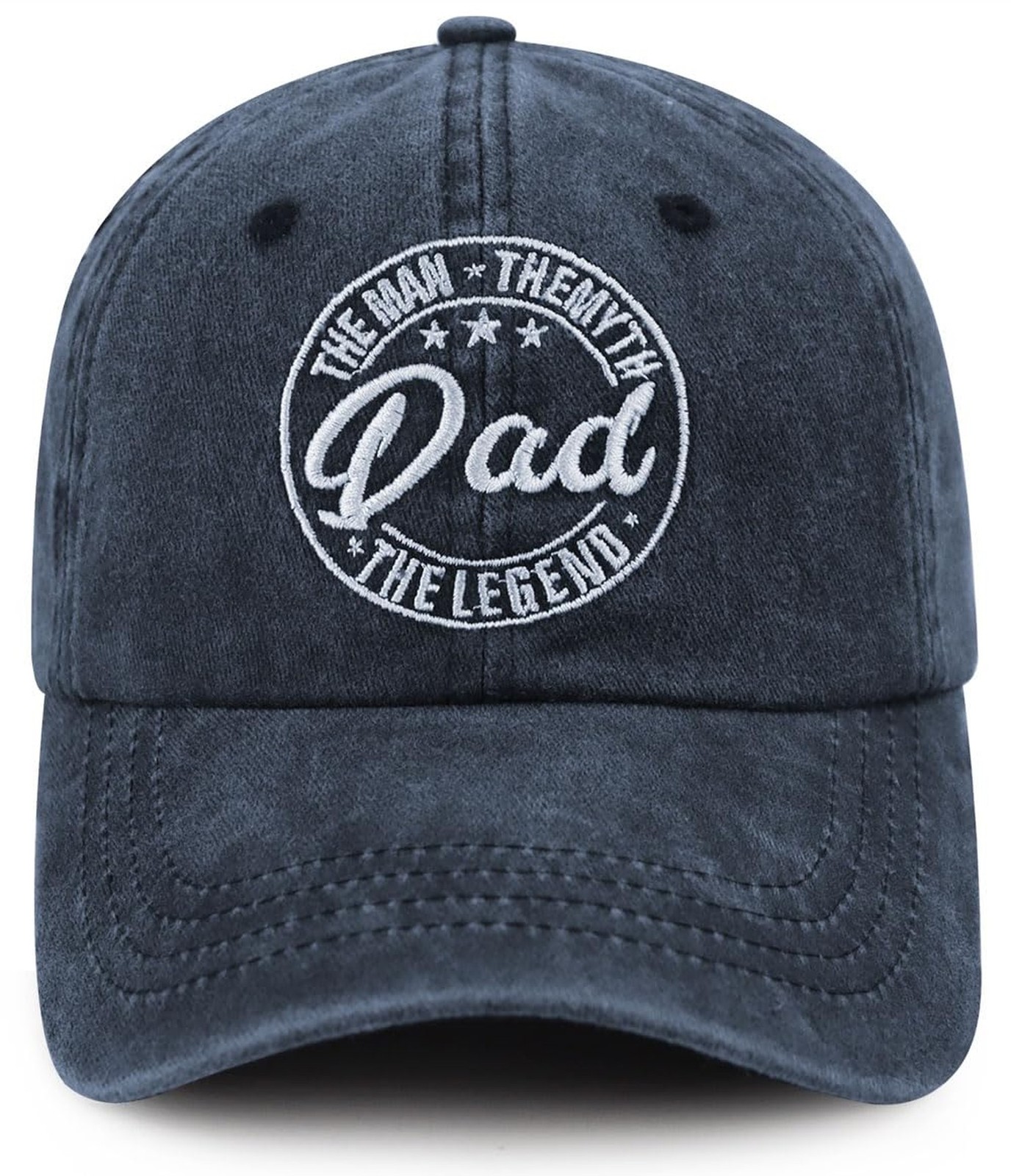 Dad The Man The Myth The Legend Hat for Men, Funny Adjustable Cotton Leather ...