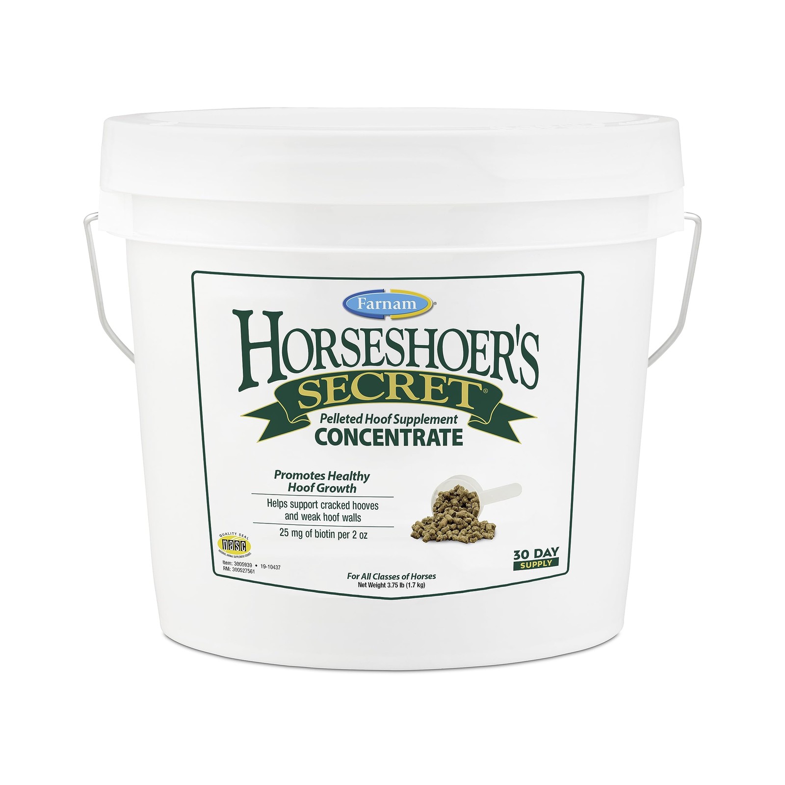 Farnam Horseshoers Secret Pelleted Hoof Supplements Concentrate, Economic