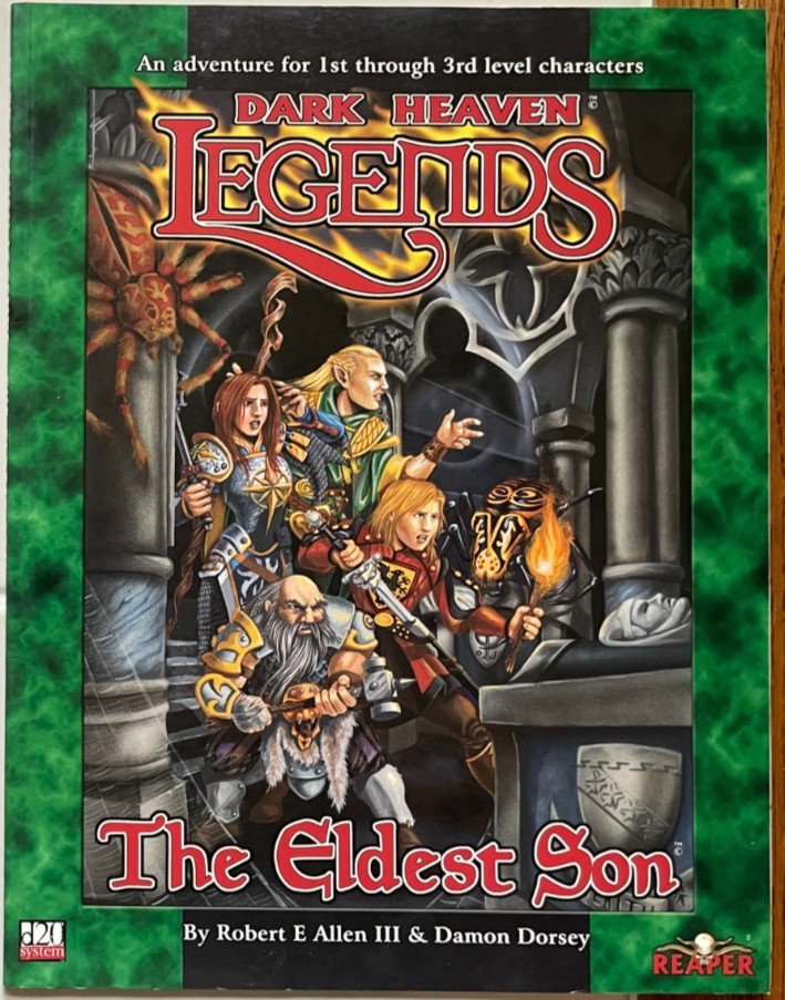 Dark Heaven Legends: The Eldest Son Roleplaying Game - d20 - VG+