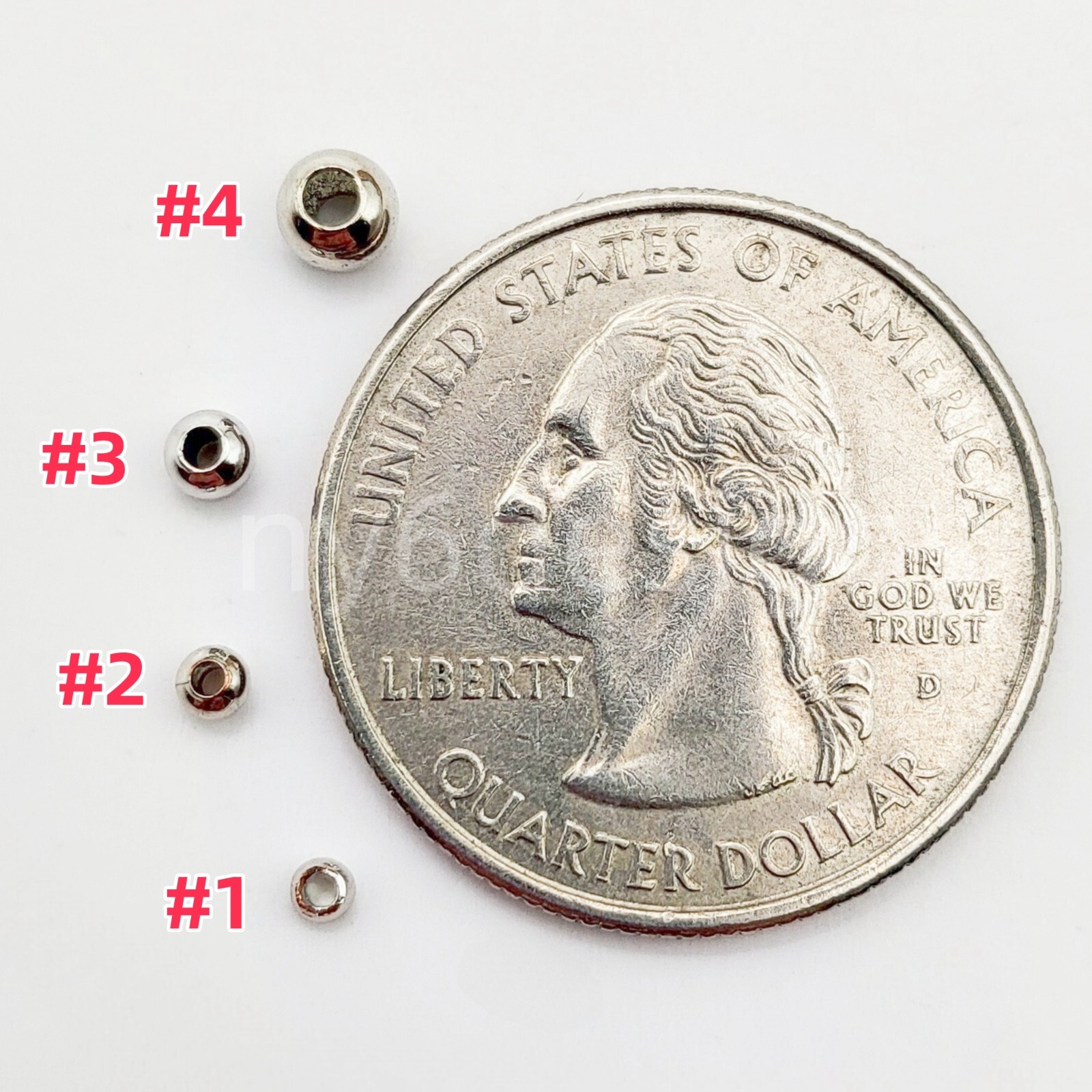 Silver Plated Round Spacer Beads 2mm 2.5mm 3mm 4mm finding 40 pcs Non Tarnish