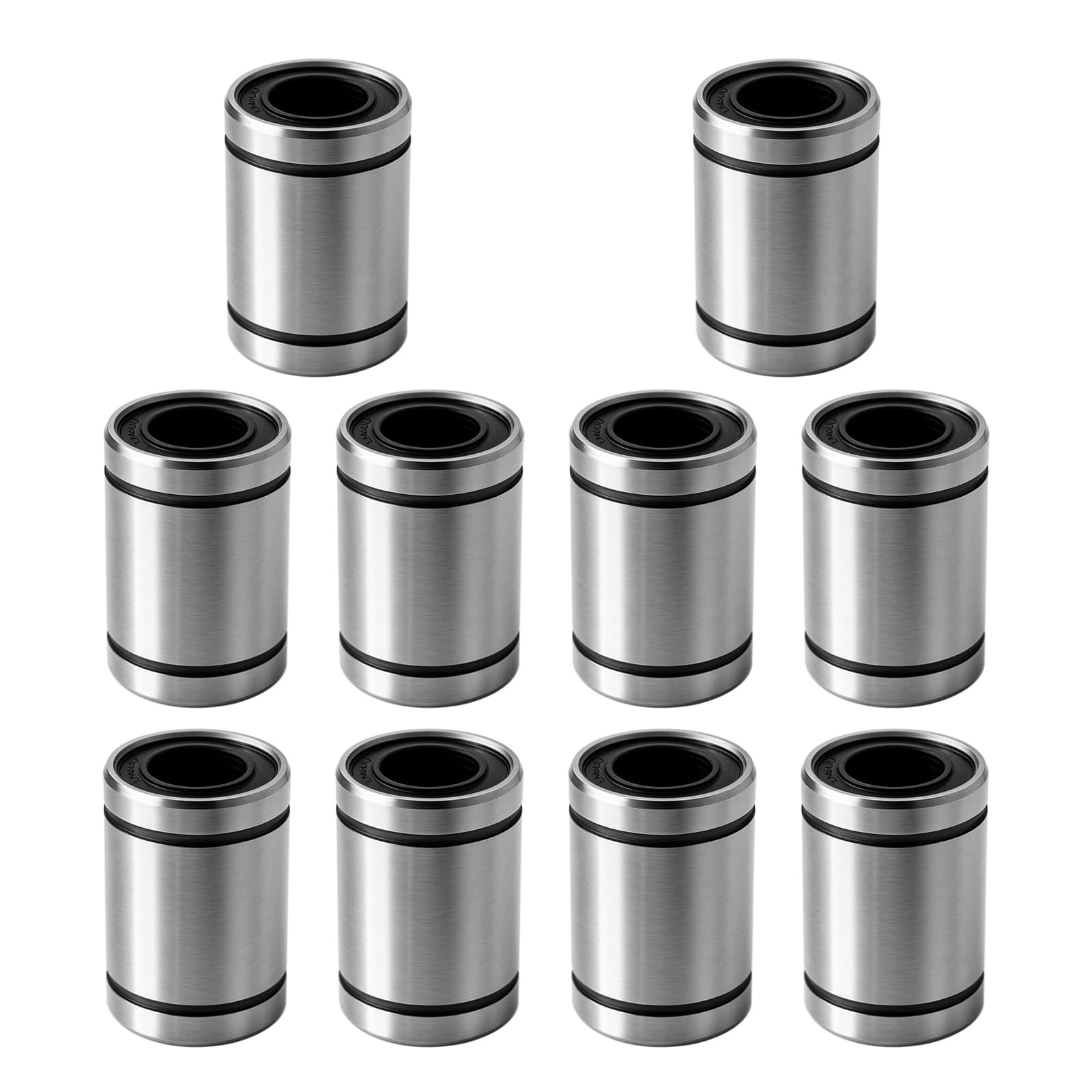 Saipe 10Pcs LM6UU Linear Ball Bearings 6mm Bore Linear Motion Bushing Carbon ...