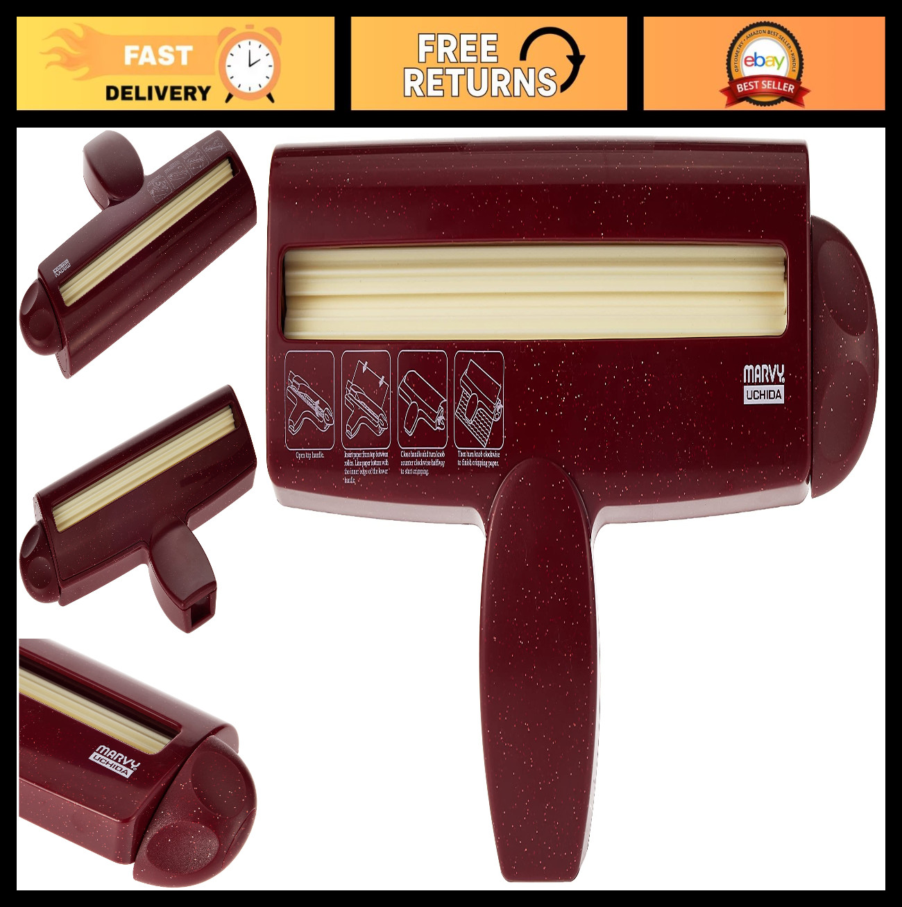 8.5" Paper Crimper Tool, Straight Edge, Craft & Scrapbooking Essential, DIY Proj