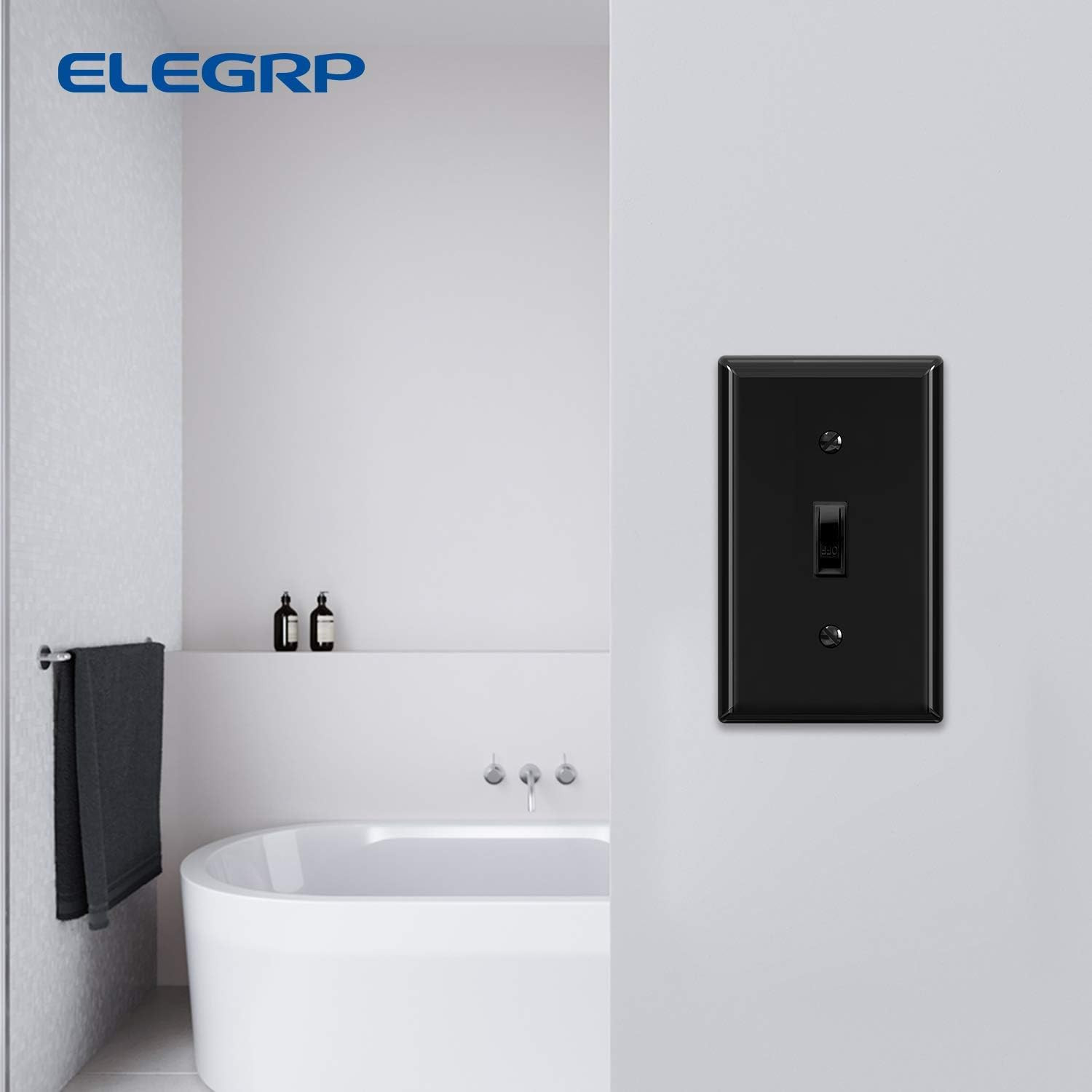 Toggle Light Switch Wall Plate, 1-Gang Standard Size Switch Covers,