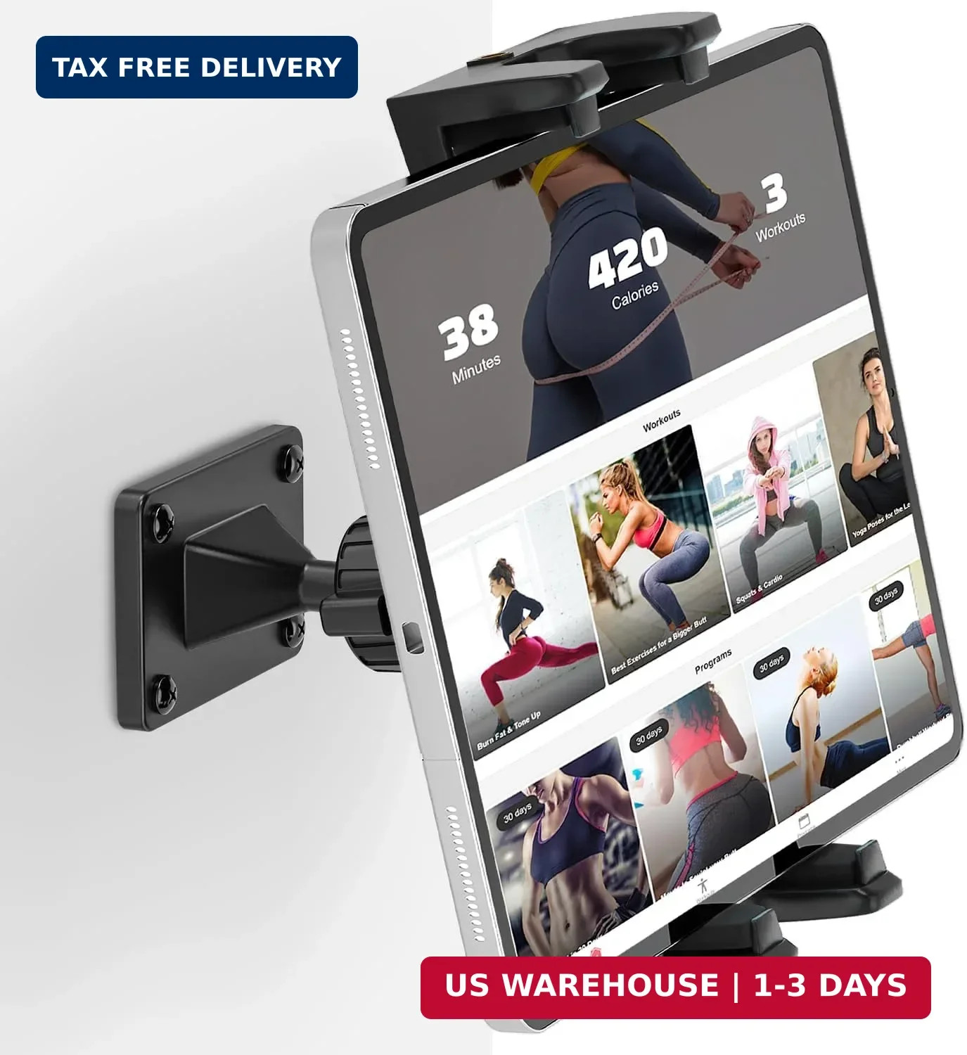 Tablet Holder for Truck Heavy Duty Drill Base iPad Car Mount Stand