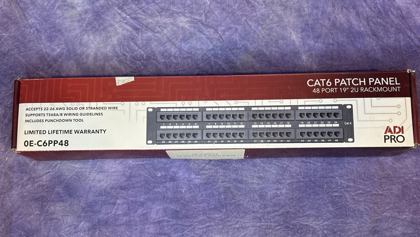 ⚡NEW⚡ ADI PRO Cat6 24-Port 19" 1 U RACKMOUNT OE-C6PP24 DATA NETWORK IT ETHERNET