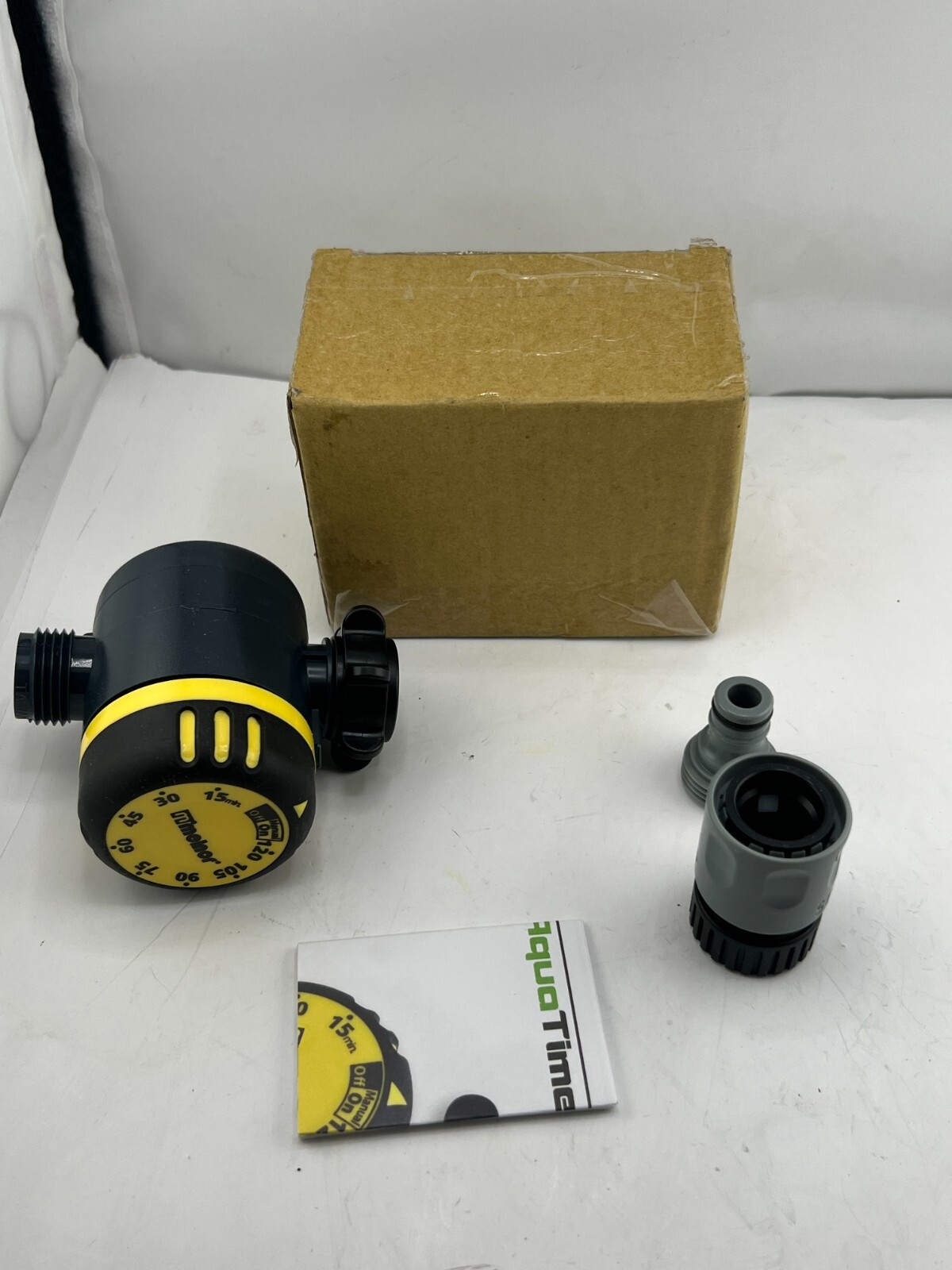 Melnor 65136AMZ Mechanical Timer, Black, Yellow, Stainless Steel Made In Taiwan