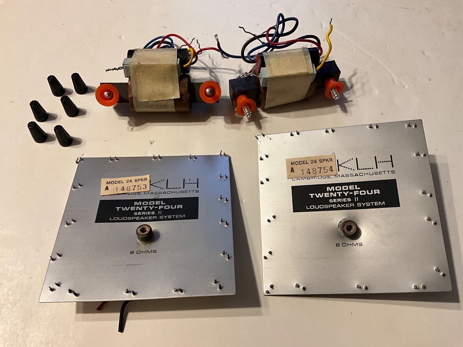 KLH Model Twenty-Four Crossovers with Rear Speaker Input Plate SET OF TWO