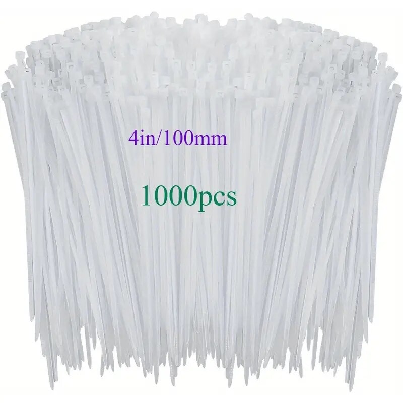 Lot of 1000 pieces...4-Inch Nylon Zip Ties....18 lb. Tensile Strength