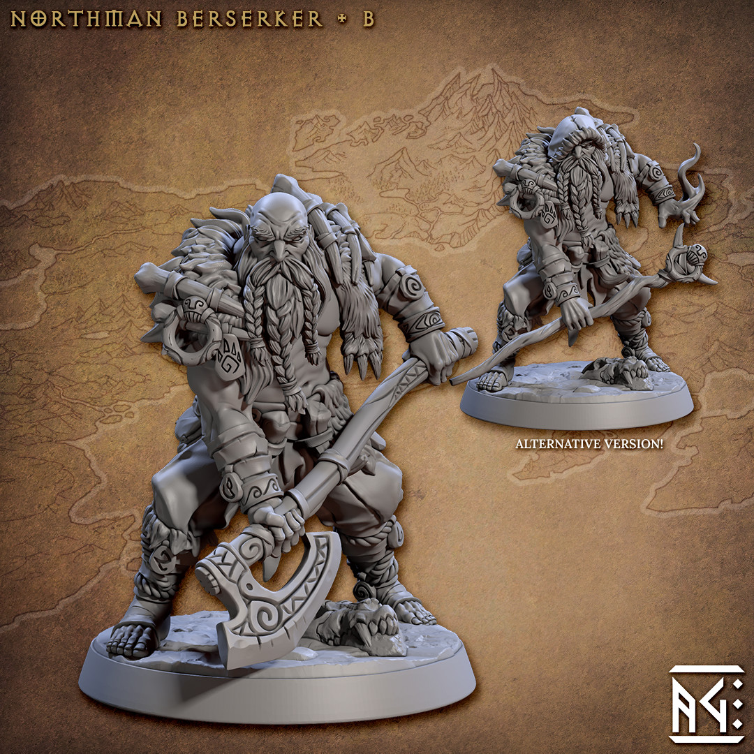Norse Northman Berserker B - Barbarian - Artisan Guild - Dungeons and Dragons