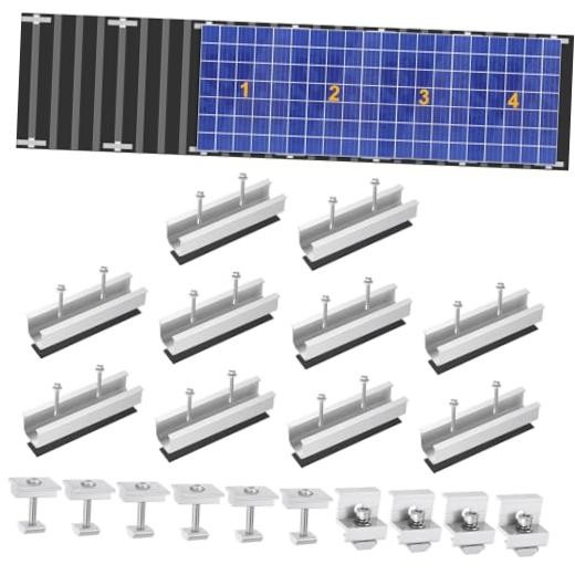 PCS Solar Panel Mounting Brackets Kits | Aluminum Alloy 4.73" Solar 120MM 10
