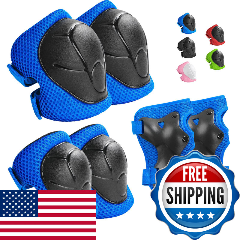 Kids Protective Gear Set Wemfg Knee Pads For Kids 3-8 Years Toddler Knee And