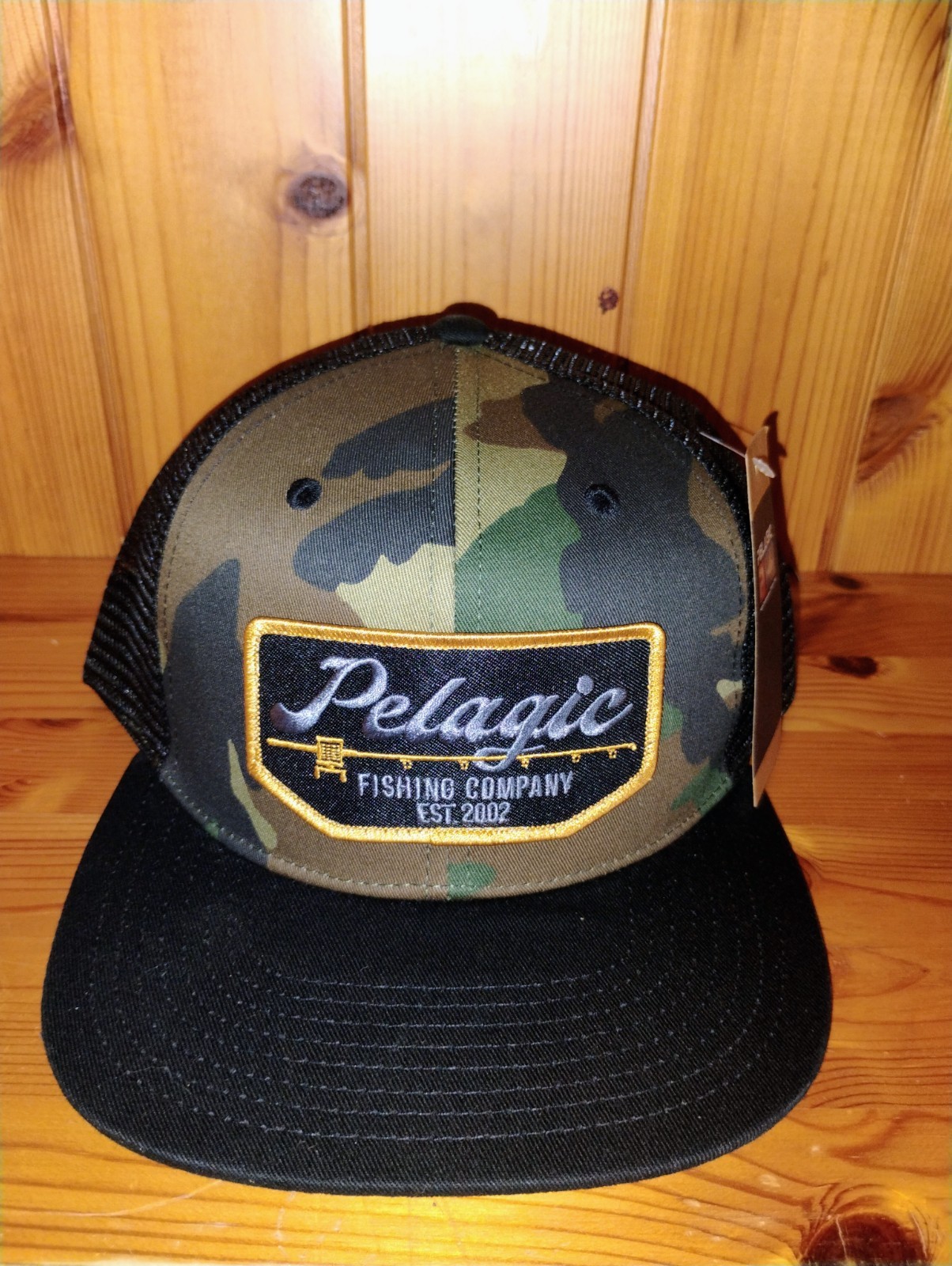Pelagic Rodman Trucker Fishing Hat Cap - Old School Camo Color - NEW!