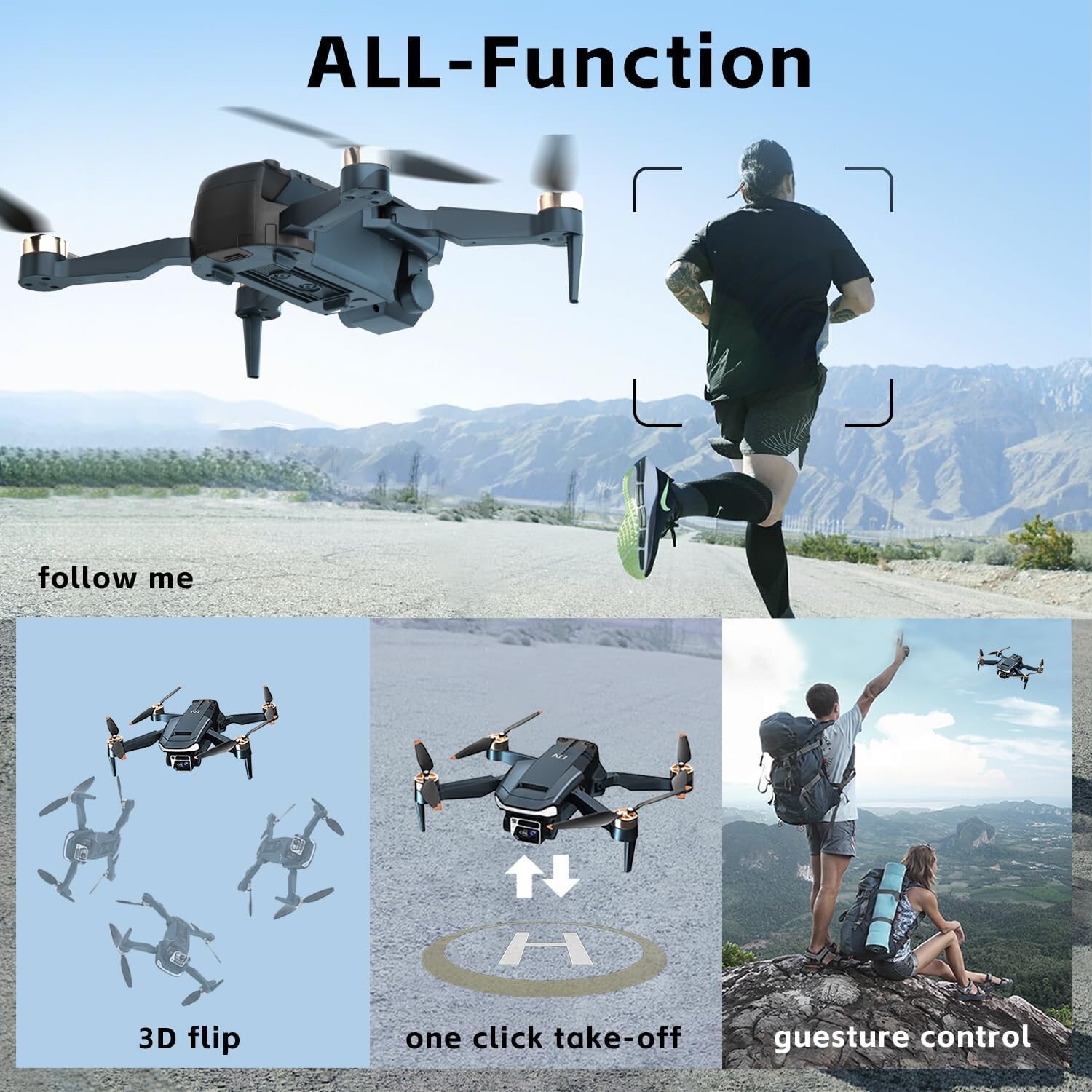 Super Enduring Brushless Motor Drone with 84 Mins Super Long Flight Time, Drone