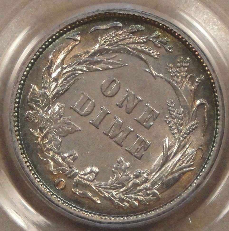 1894-O Barber Dime 10c PCGS Certified AU55
