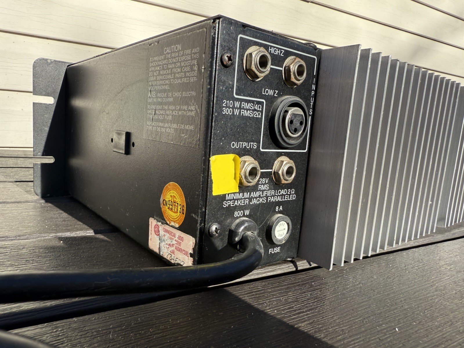 Peavey M-3000 Rack Mount 300W Power Amplifier Working