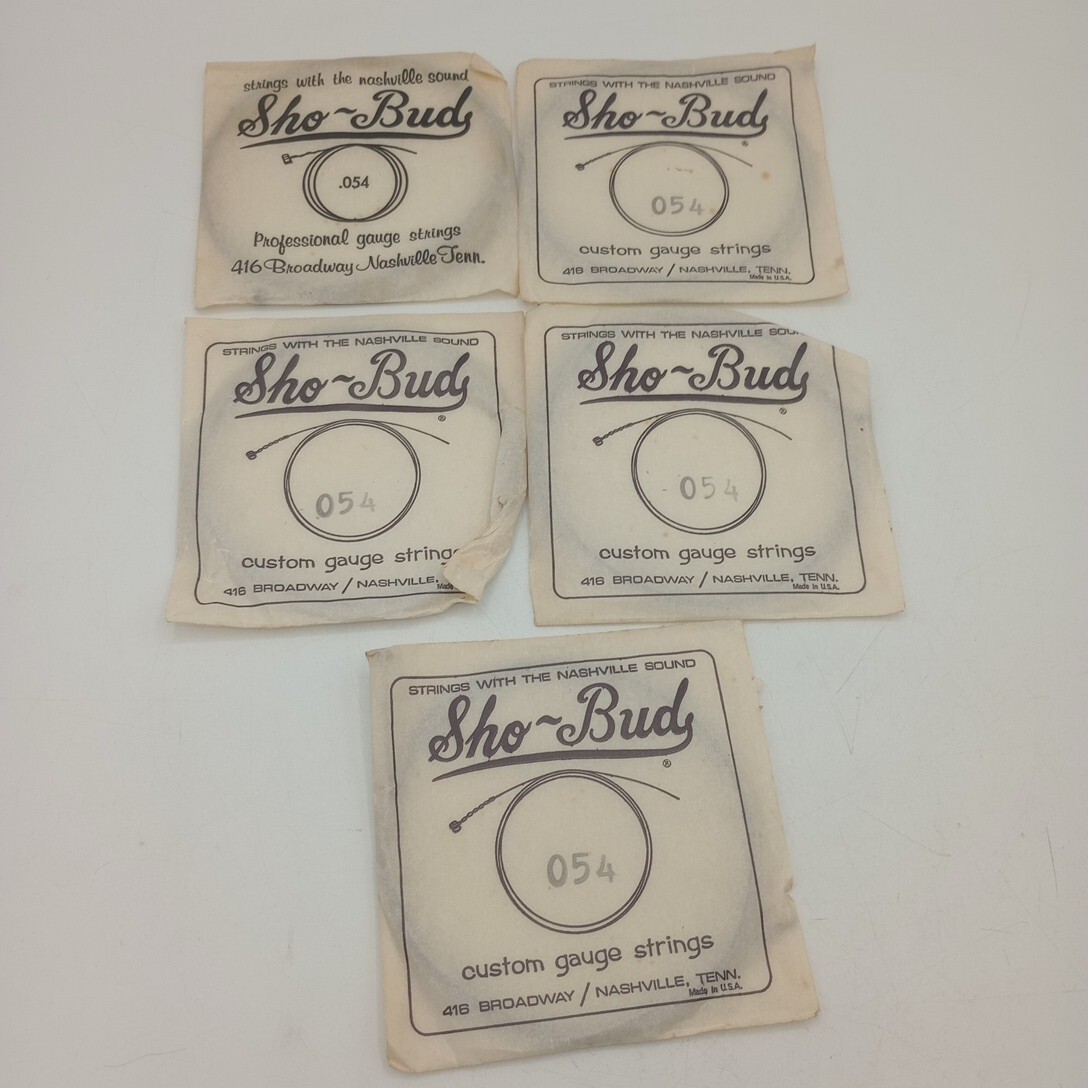 Sho-Bud Custom Gauge Guitar Strings .054 Lot Of 5 Nashville USA Vintage