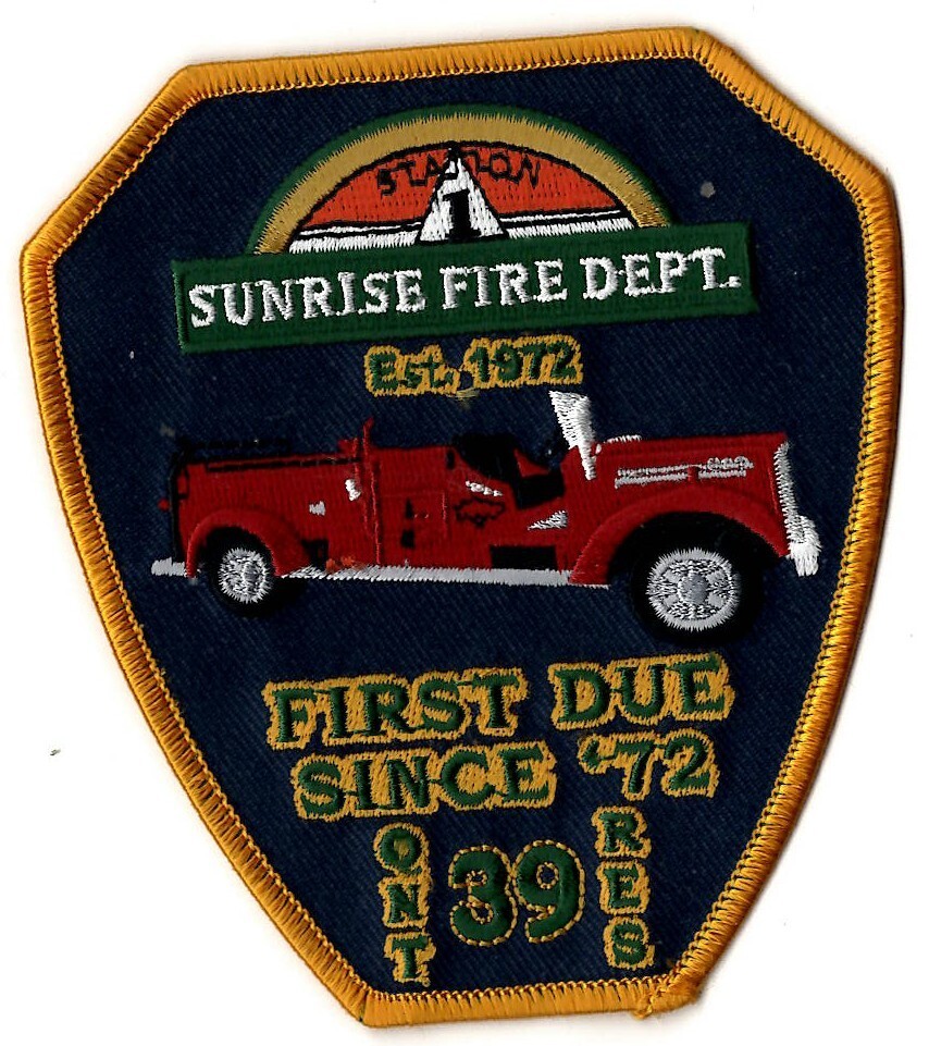 SUNRISE FLORIDA FIRE DEPARTMENT STATION 39 PATCH