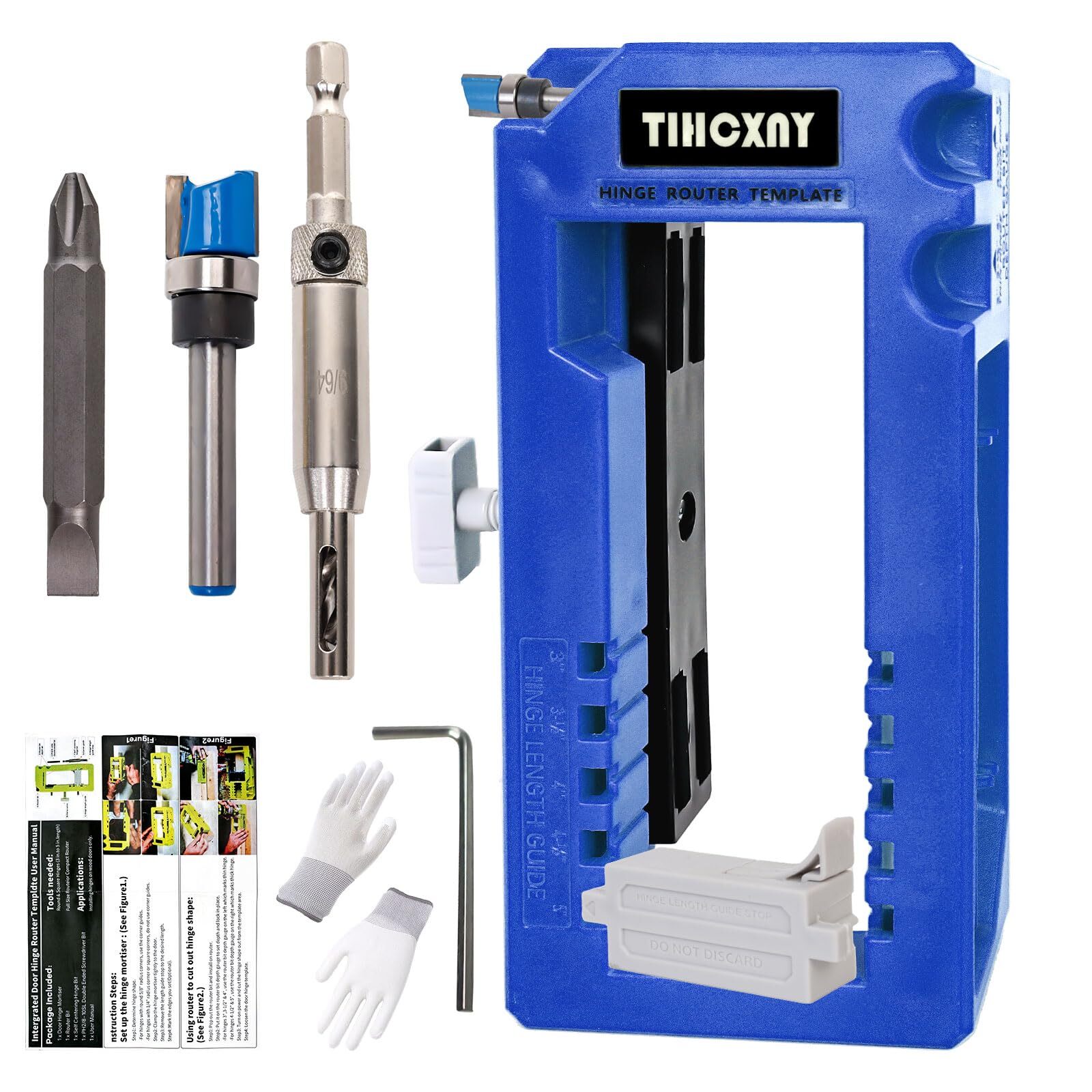 Door Hinge Router Template, Door Clamps, Door Mortise, Door Mounting Kit