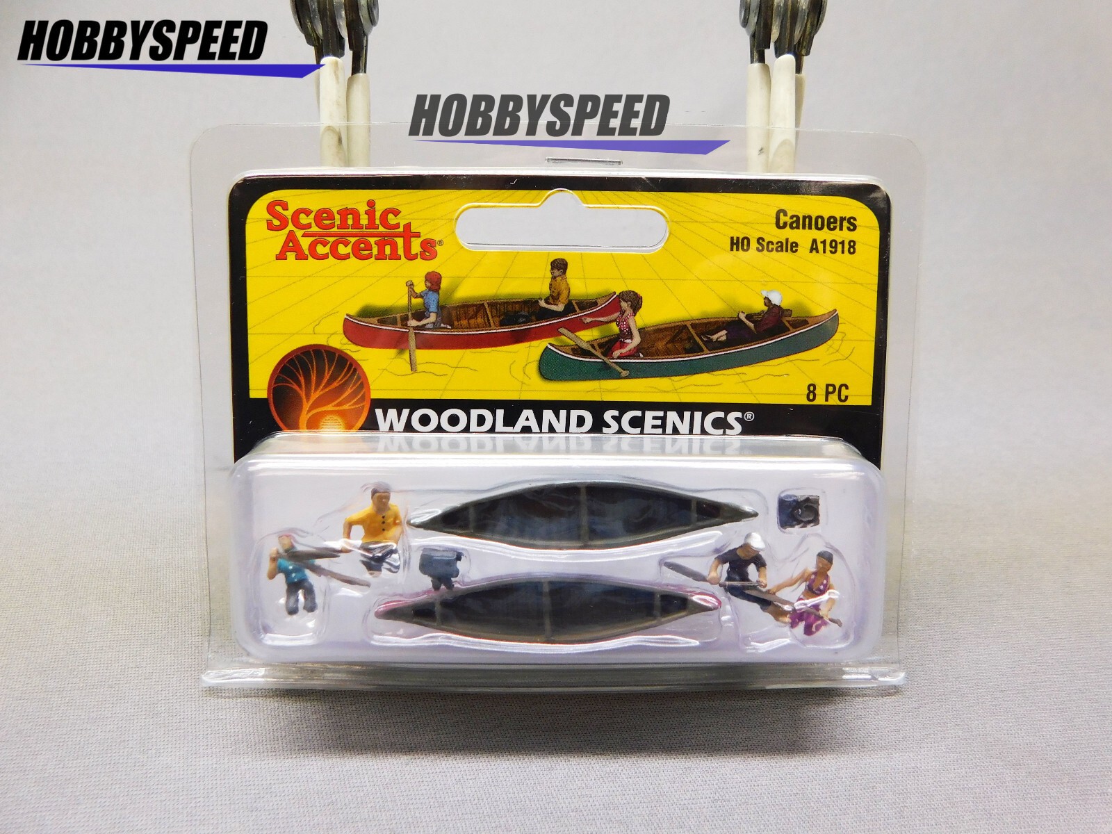 WOODLAND SCENICS CANOERS FIGURES 8 PIECES HO SCALE train landscape WDS1918 NEW