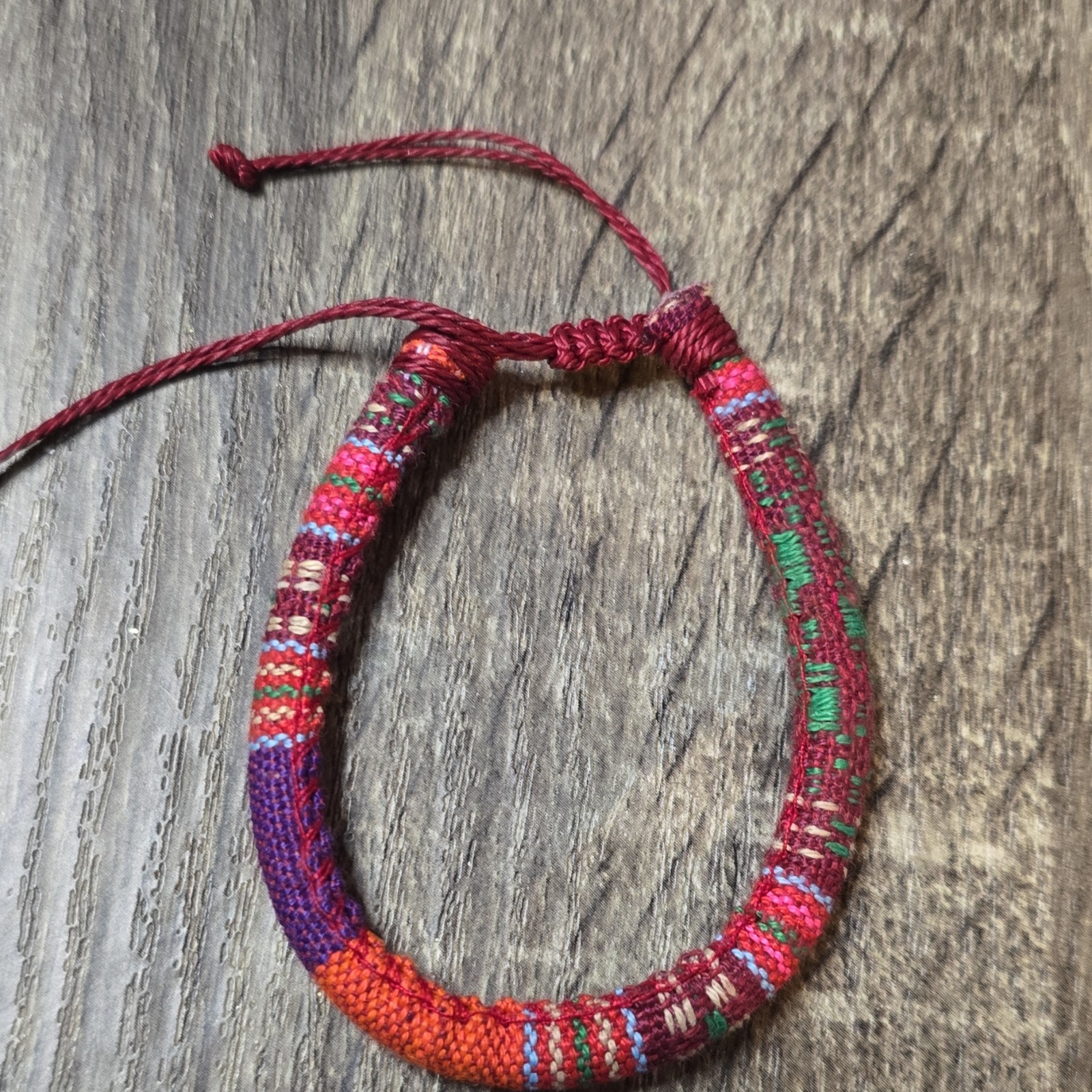 Handcrafted Beaded Adjustable Multicolor Bracelet with Tie Closure