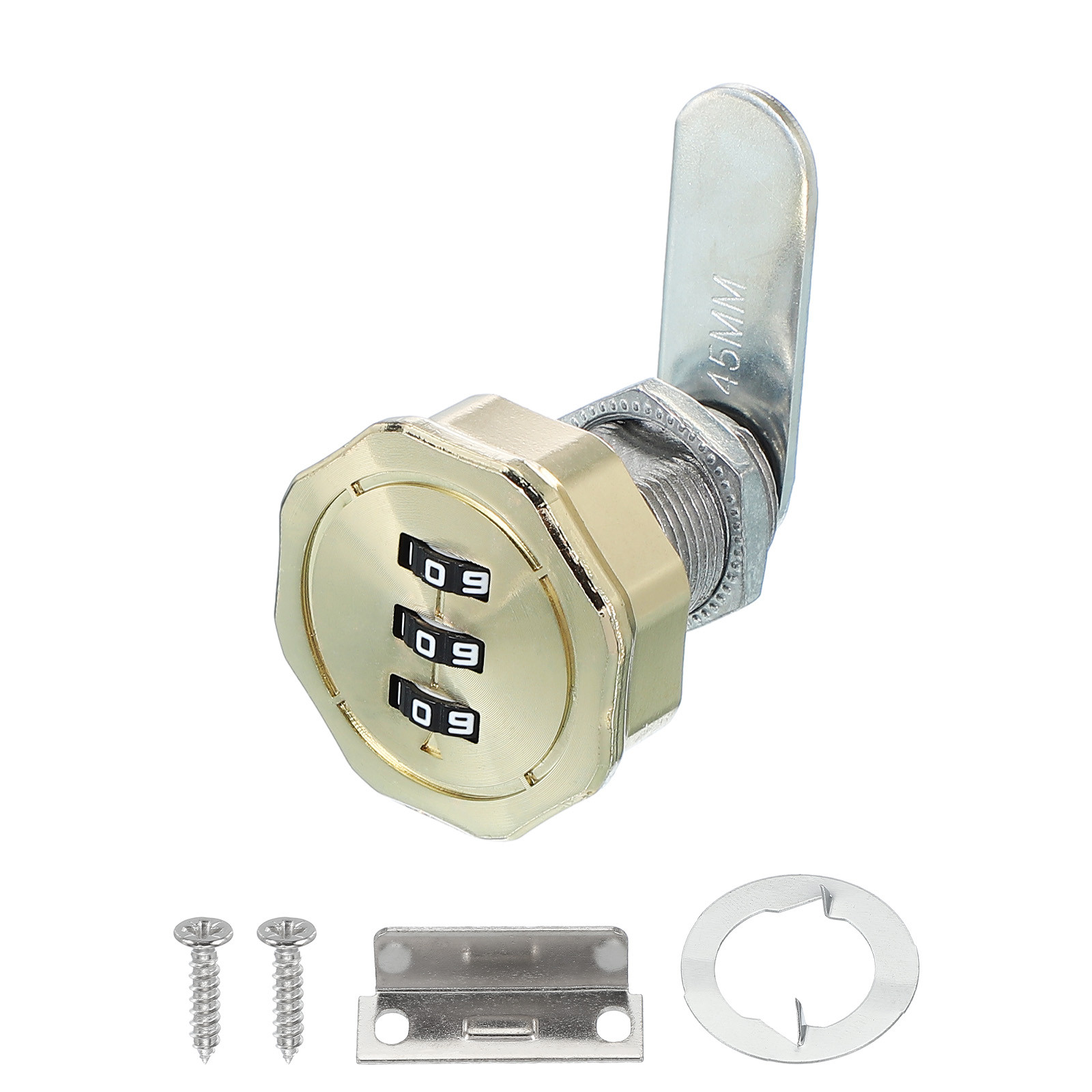 1" Combination Cabinet Cam Lock Zinc Alloy Cylinder Password Coded Lock Gold