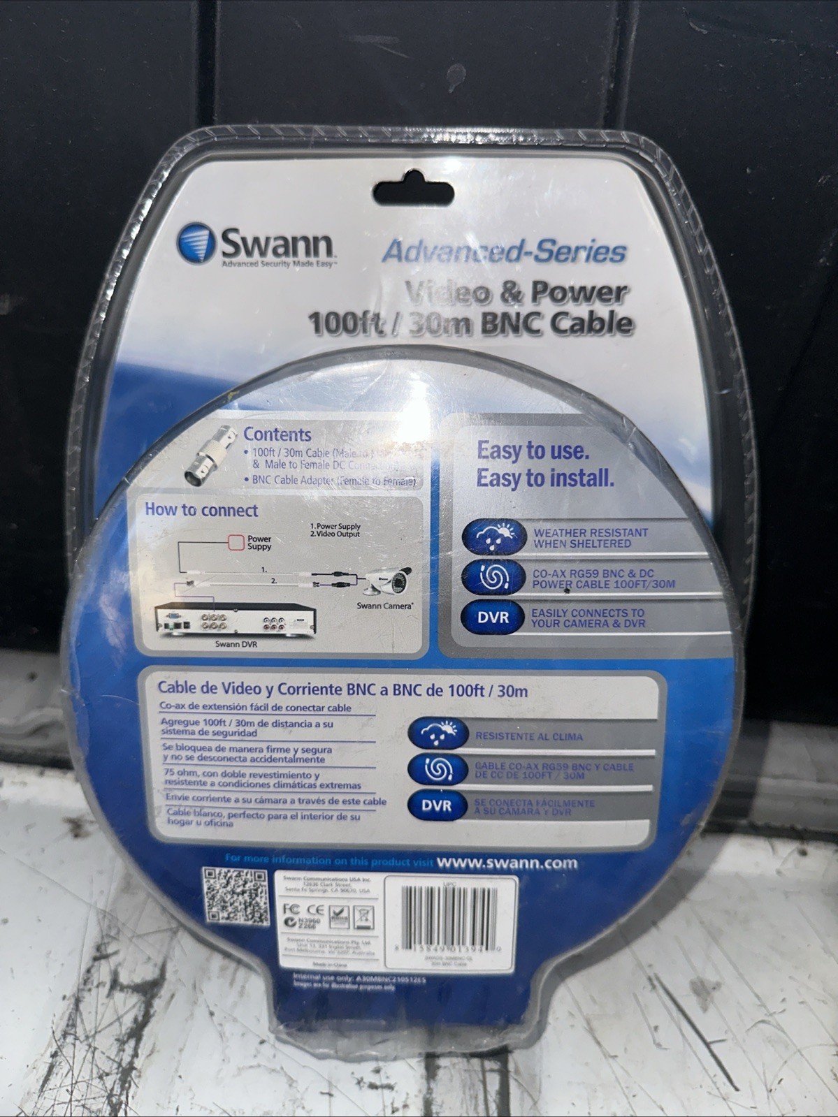 Swann 100 ft Security Cable New In Package