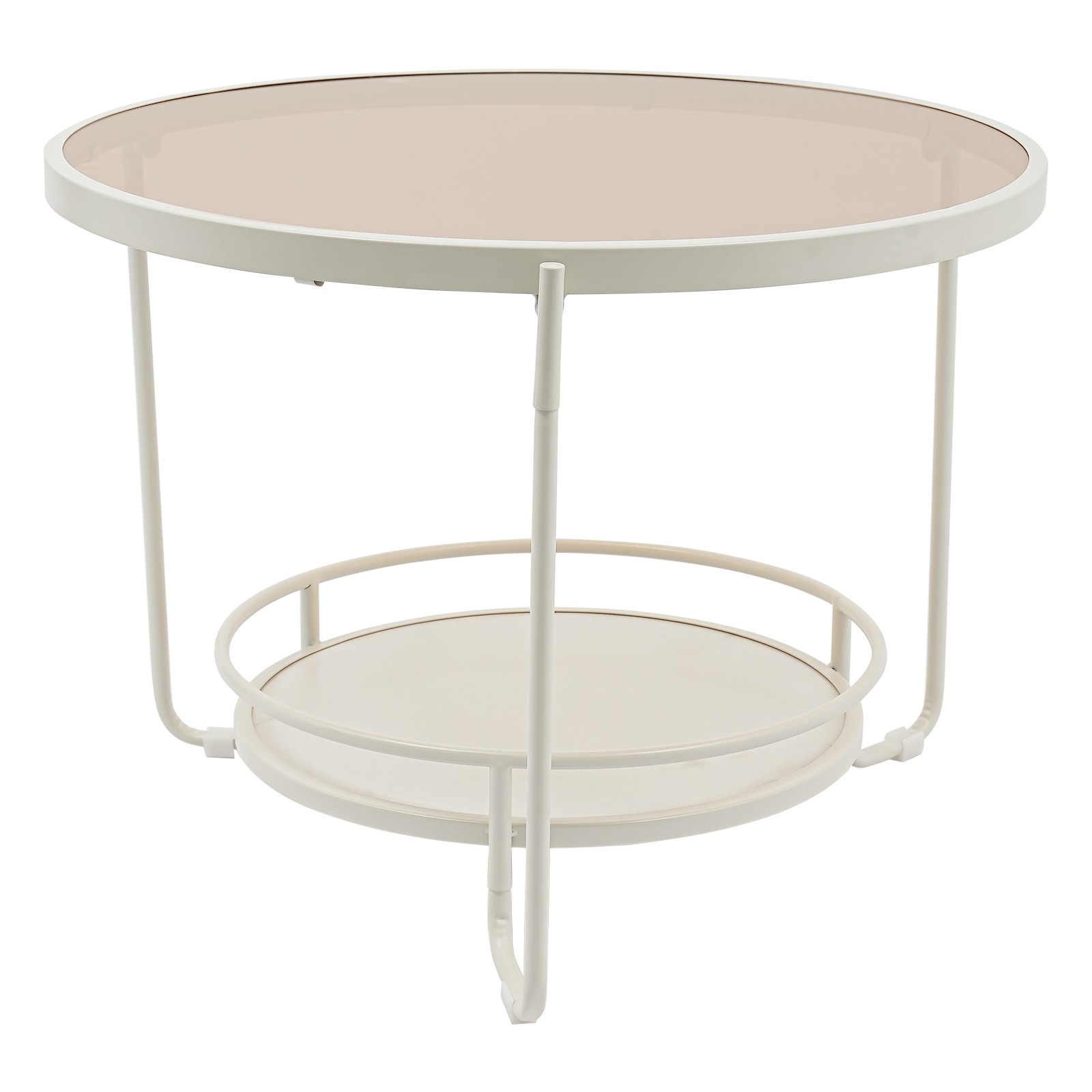 Modern Round 2-Tier Side Table, Coffee Table,tea table for balcony, study room